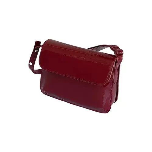Designer × Japanese Brand × Vintage Retro cherry red patent leather shoulder bag Size ONE SIZE - 4 Thumbnail