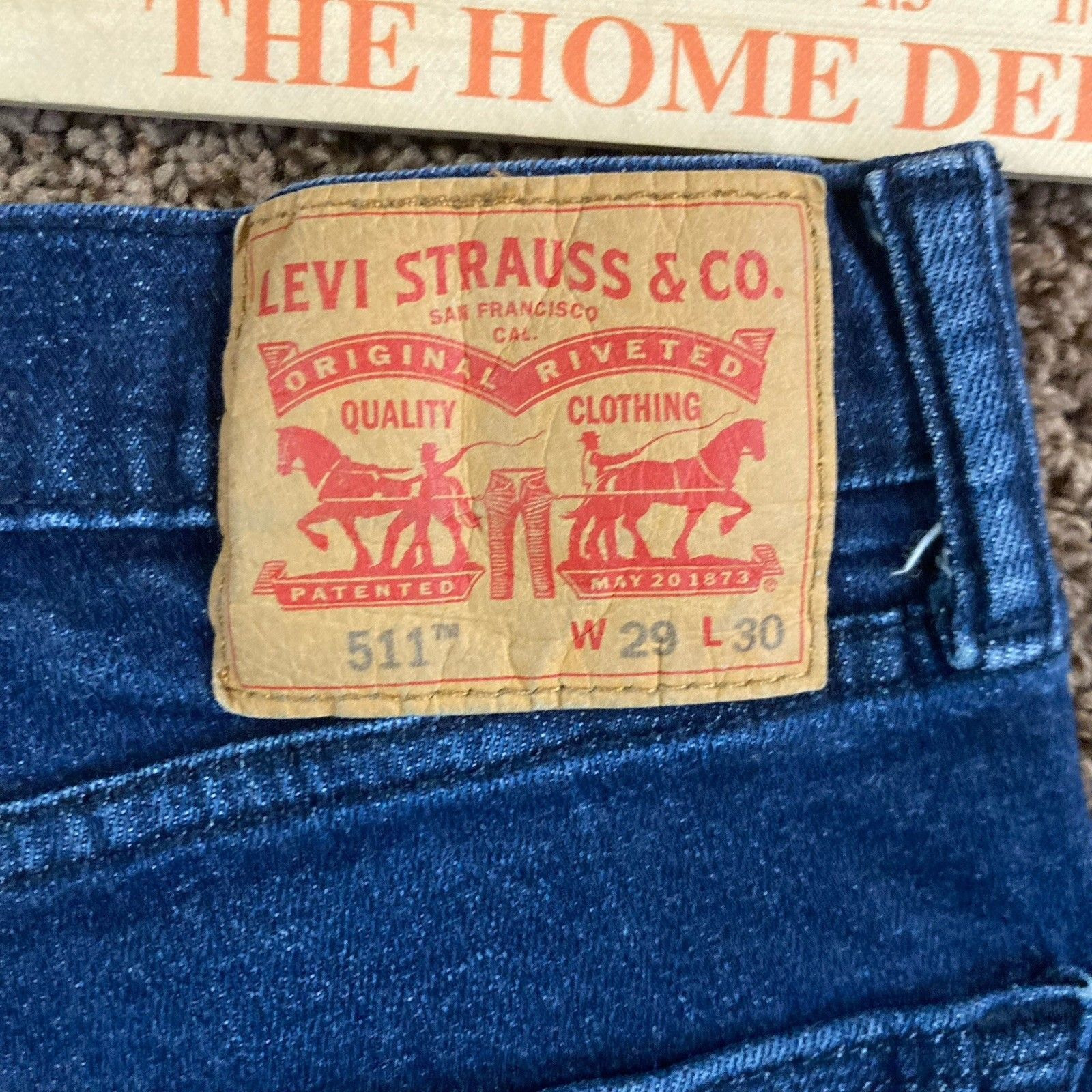 Levi's Levis 511 Slim Fit Jeans Mens 29 x 30 Dark Wash Blue Denim Size US 29 - 5 Thumbnail