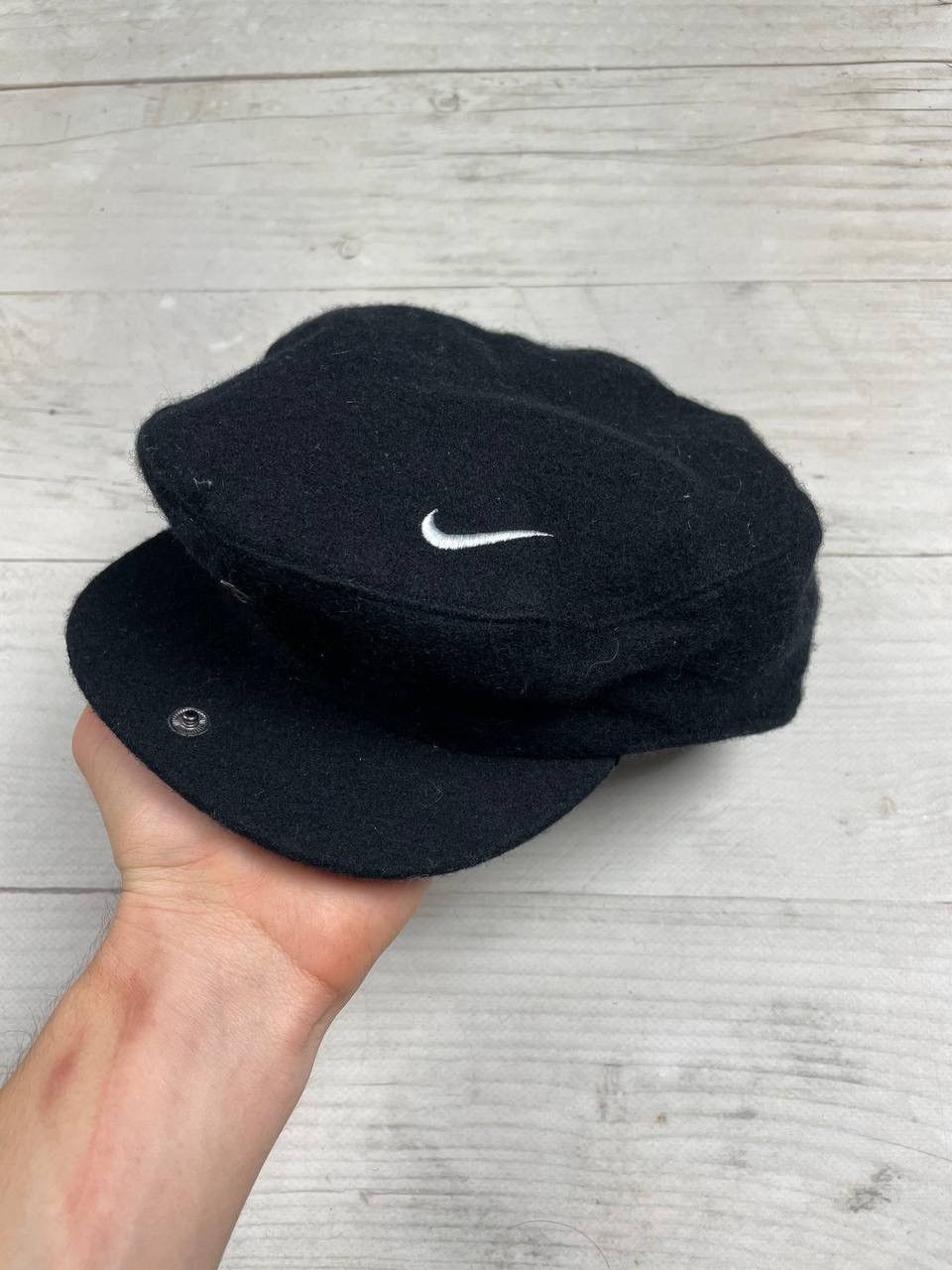 VINTAGE 90s NIKE BIG SWOOSH ADULT WOOL STRAPBACK HAT