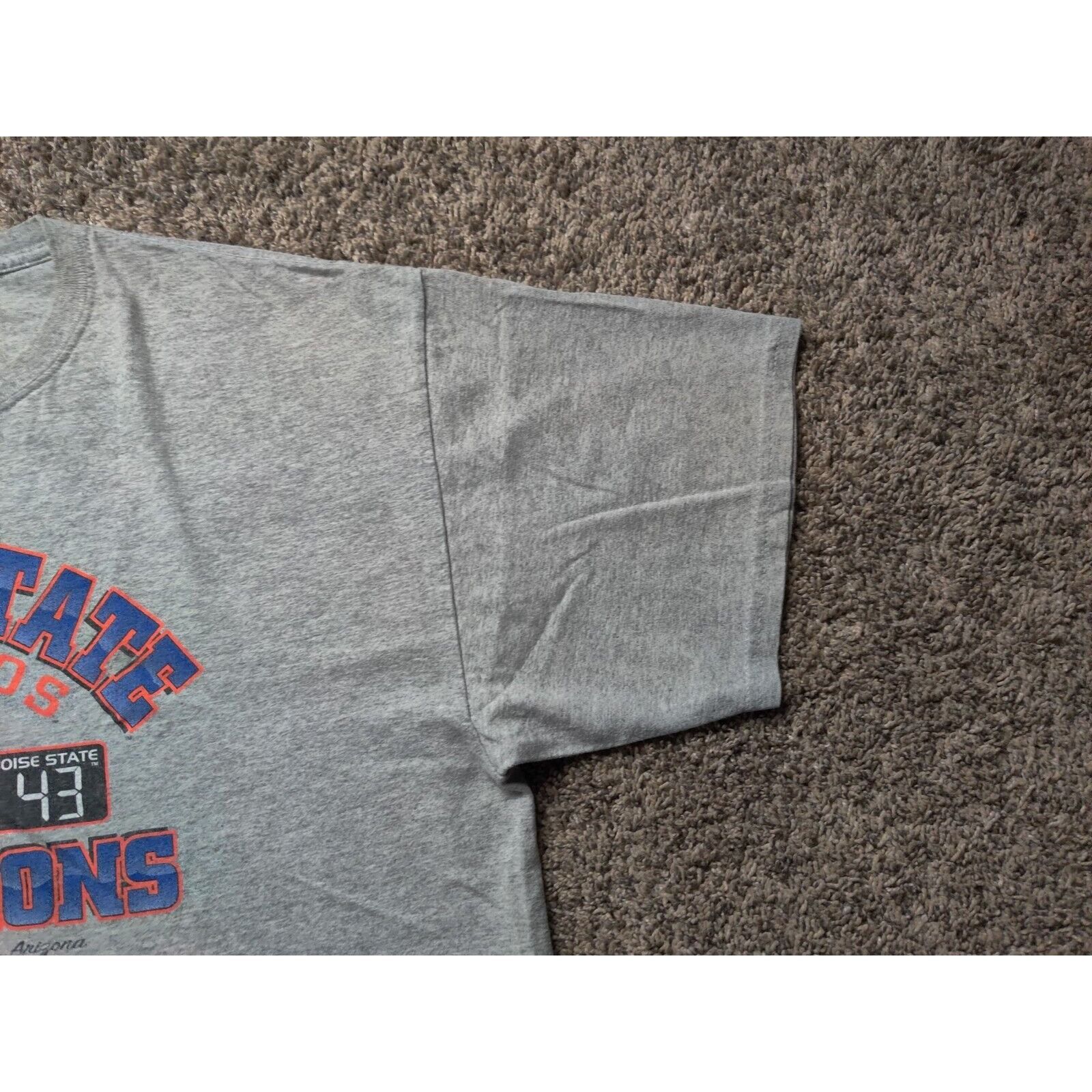 Gildan Boise State Broncos Shirt Adult Mens XL Gray 2007 Champions Size US XL / EU 56 / 4 - 3 Thumbnail