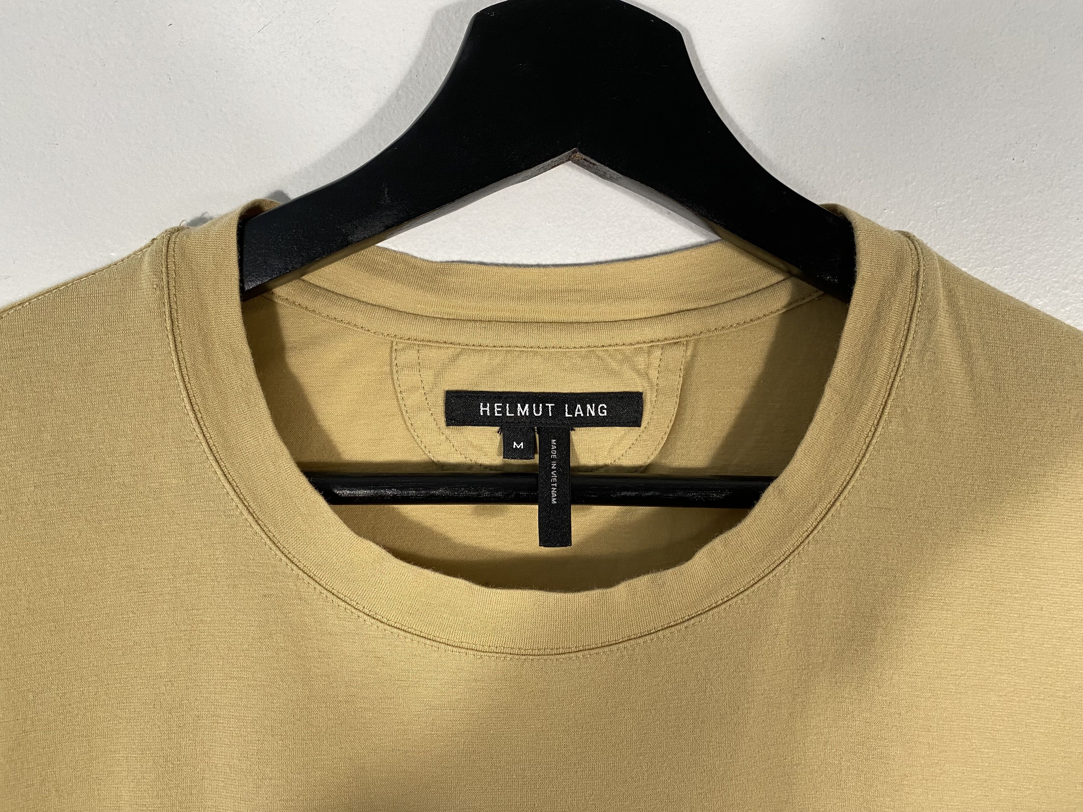 Helmut Lang Helmut Lang Basic Tan S/S Tall Tee Size US M / EU 48-50 / 2 - 3 Thumbnail
