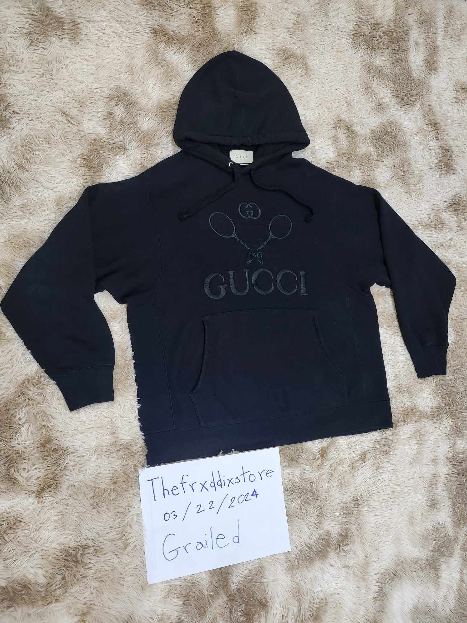 Gucci tennis embroidered hoodie hotsell