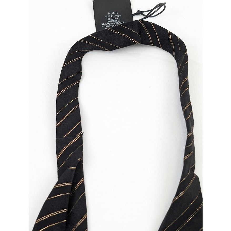 Saint Laurent Paris o1rshd1 Q:2 / Size: OS / Scarf Noeud Lavallie in Black/Gold Size ONE SIZE - 5 Thumbnail