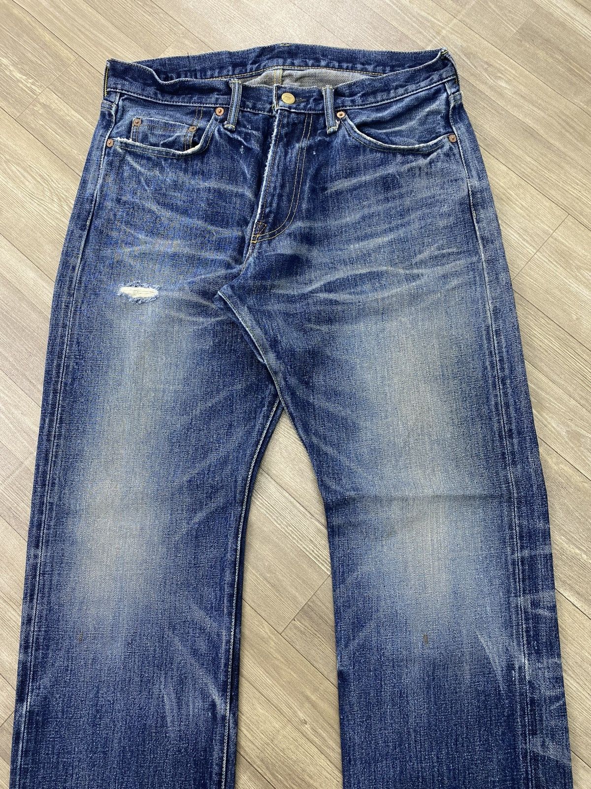 Japanese Brand Knackered Japan Lot402 Selvedge Denim Distressed Faded Jeans Size US 34 / EU 50 - 3 Thumbnail