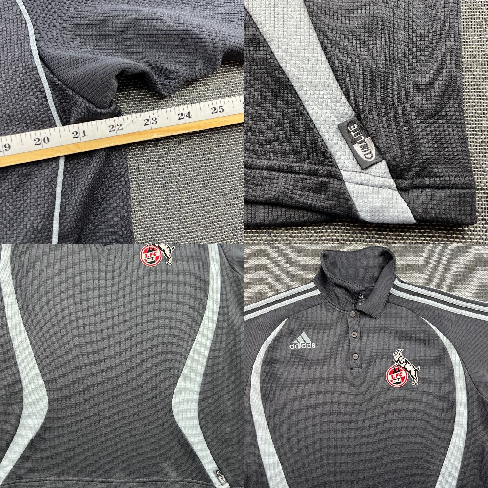 Adidas adidas FC Koln 2006 2007 Mens Football Polo Shirt Gray Large Short Sleeve Polo Shirt Football Mens Adidas Gray 2006 2007 Size US L / EU 52-54 / 3 - 8 Thumbnail