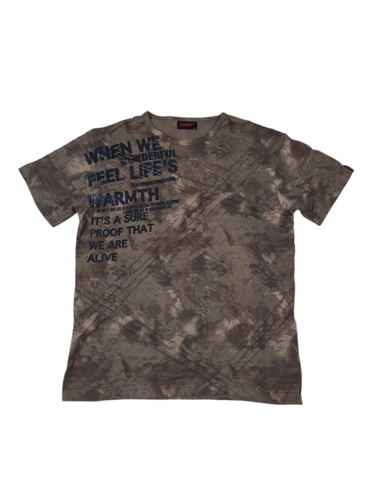 Japanese Brand Vintage Dangerous Warning Designer Punk If Six Was Nine Tee Size US L / EU 52-54 / 3 - 1 Thumbnail