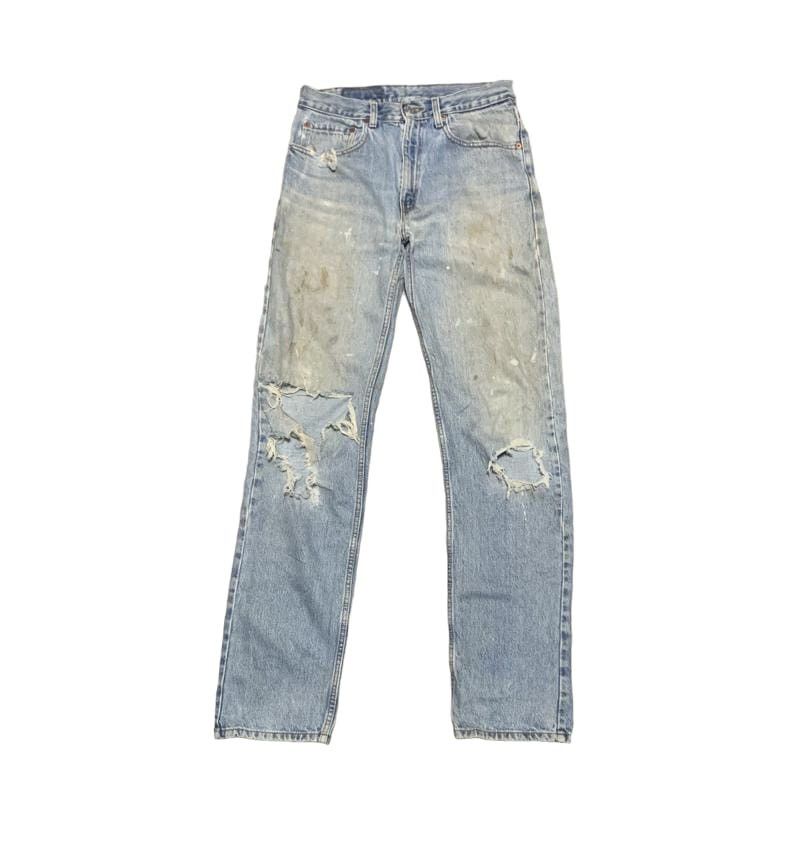 Levi's Vintage 90s Levis 505 Regular Faded Blue Jeans Distressed Size US 31 - 1 Thumbnail