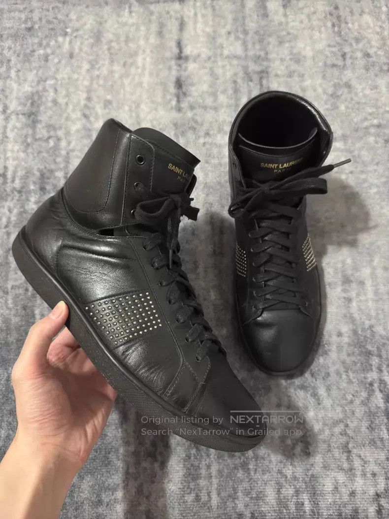 Saint Laurent Paris Saint Laurent Paris Black Samurai Oil Bullhide High-top St Size US 8 / EU 41 - 2 Thumbnail