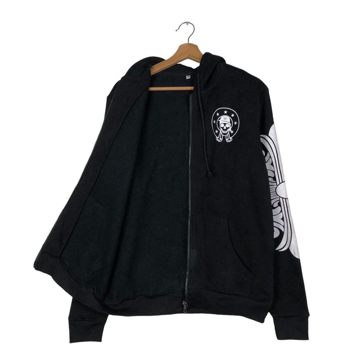 Japanese Brand 📌Vintage Hoodie Zipper Sweater Big Logo Skeleton Design Size US XL / EU 56 / 4 - 14 Thumbnail