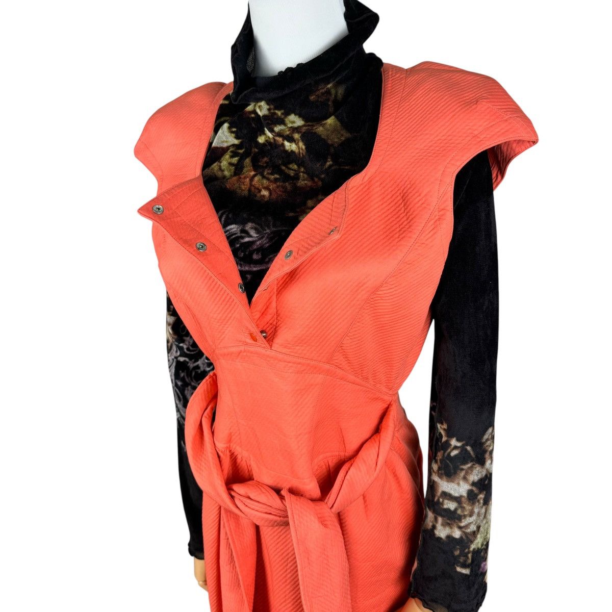 Thierry Mugler 🌟THIERRY MUGLER DRESS SNAP BUTTON SLEEVELESS Size S / US 4 / IT 40 - 3 Thumbnail