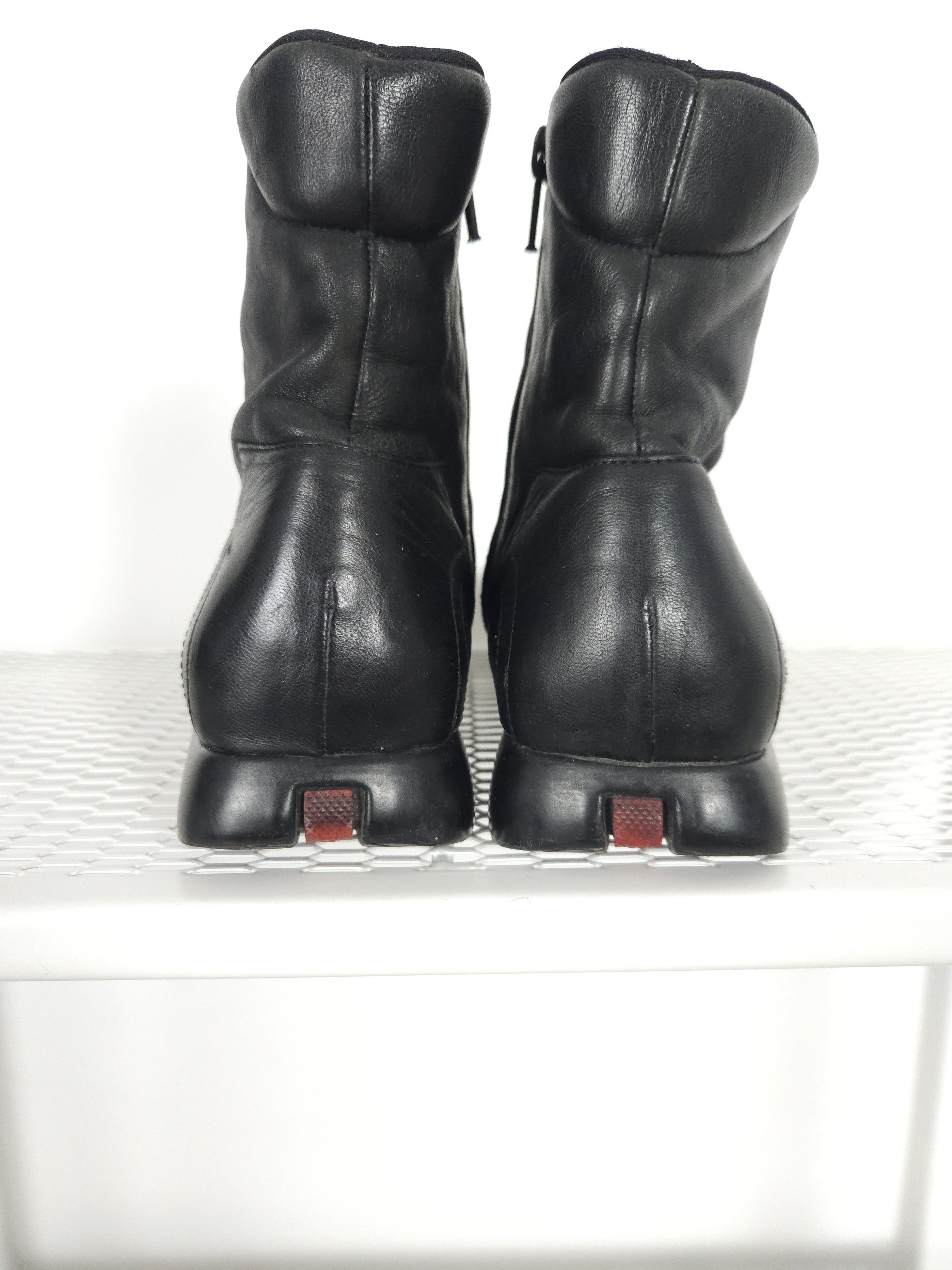 Prada Archive Prada sport red tab leather side zip ankle boots Size US 7 / IT 37 - 18 Thumbnail