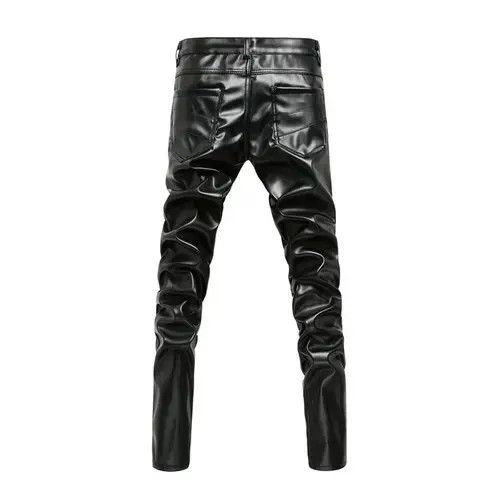Other Black Faux Studded Leather Pants Size US 29 - 3 Thumbnail