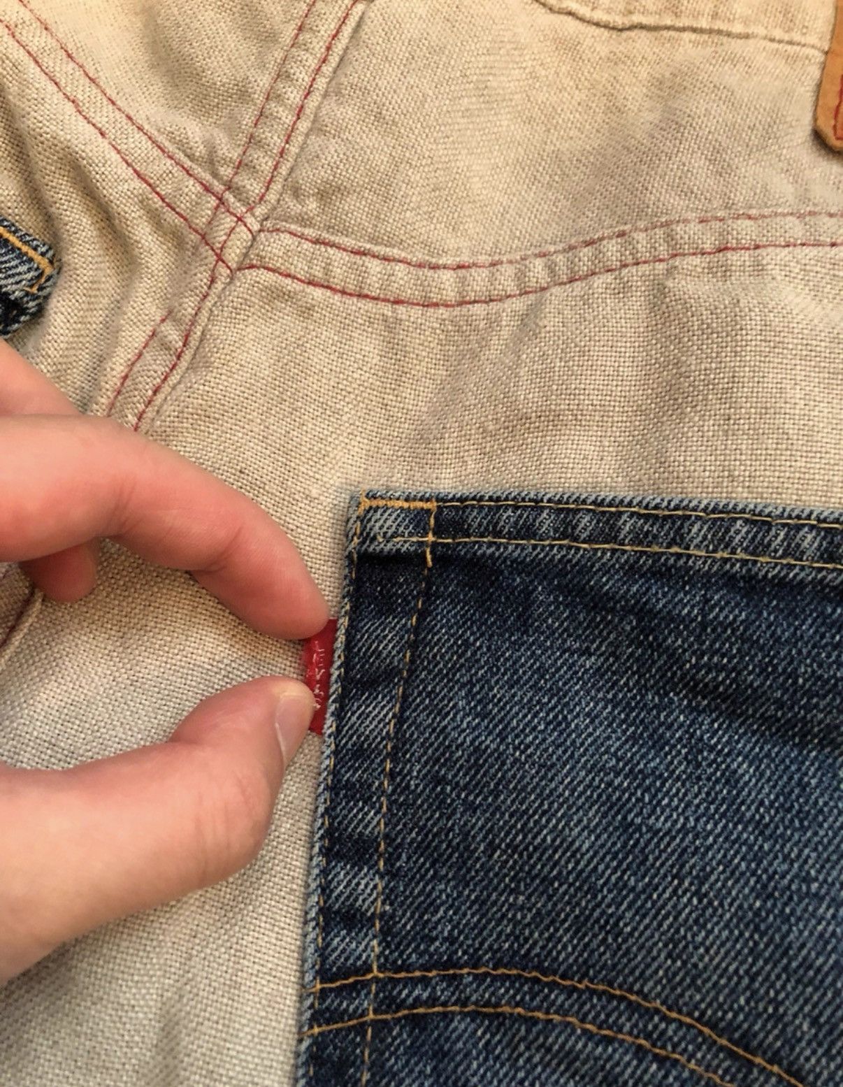 Junya Watanabe Junya Watanabe x Comme des Garcons Two-Tone Jeans K24 Size US 34 / EU 50 - 3 Thumbnail