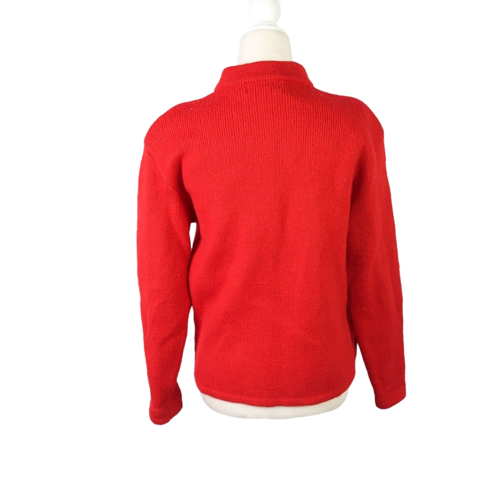 Talbots VINTAGE Talbots Cardigan Wool Knit Double Breasted Red S Sweater Women's 90s 80s Long Sleeve Front Button Casual Workwear Fall Winter Size S / US 4 / IT 40 - 4 Thumbnail