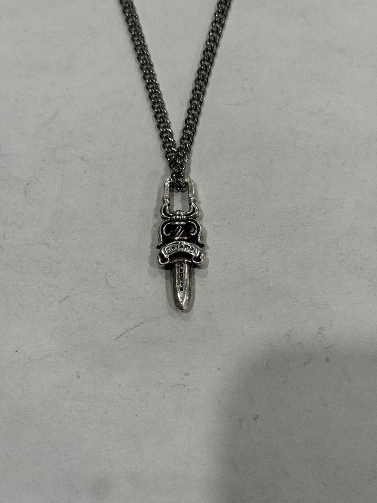 Chrome Hearts Chrome Hearts Dagger Pendant Cuban Link Chain Necklace 925 Size ONE SIZE - 8 Thumbnail