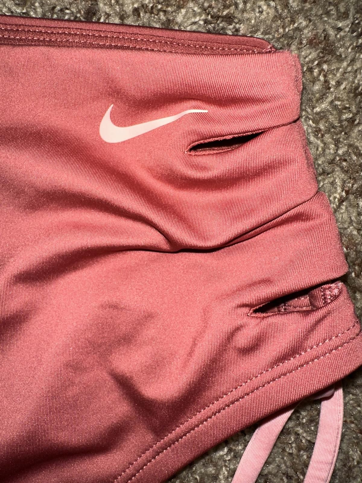 Nike Women's Solid Lace-Up High Waist Cheeky Bottom Size ONE SIZE - 2 Thumbnail