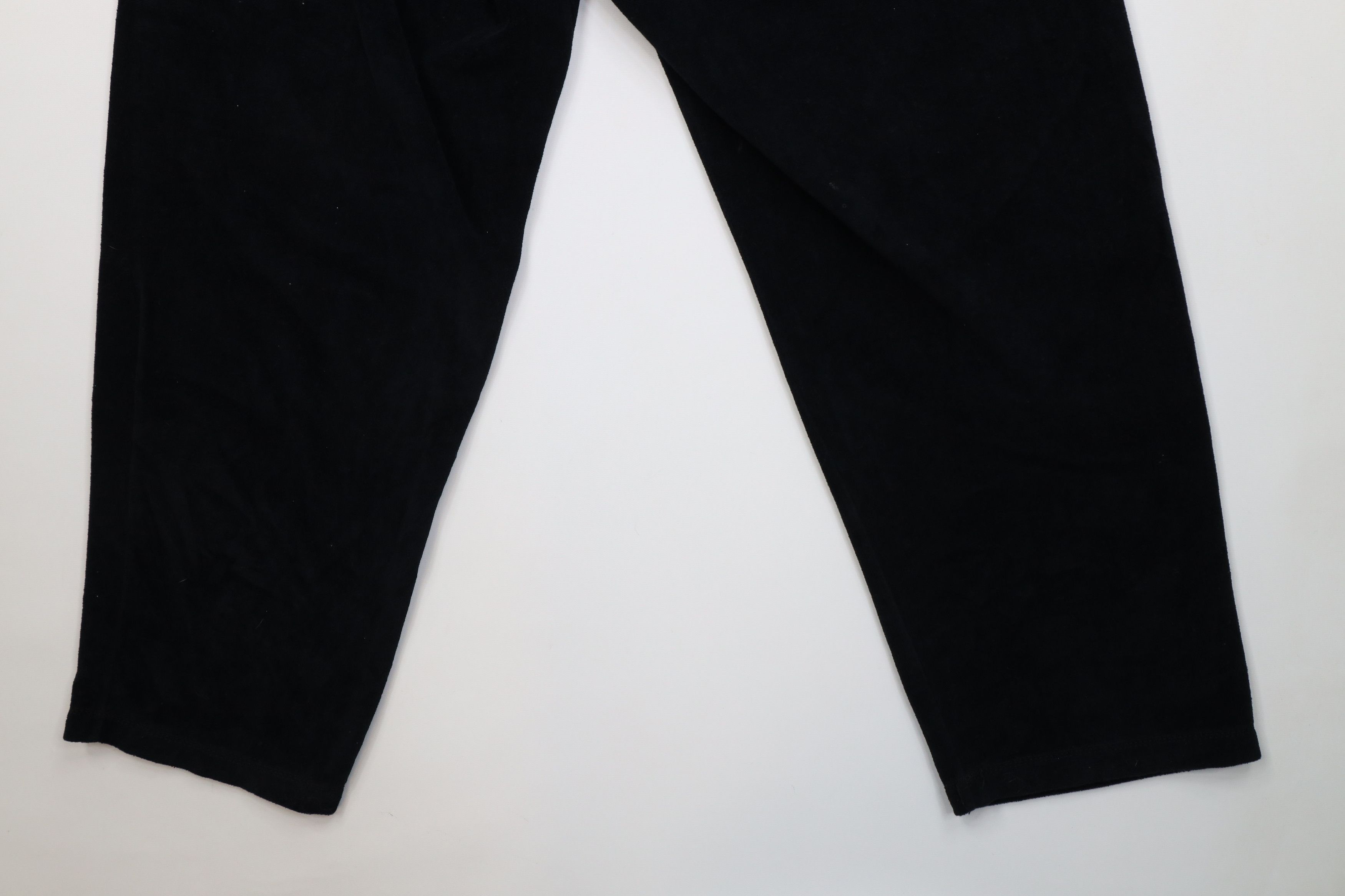 Vintage Vintage 90s Streetwear Velour Wide Leg Sweatpants Black USA Size 28" / US 6 / IT 42 - 10 Thumbnail