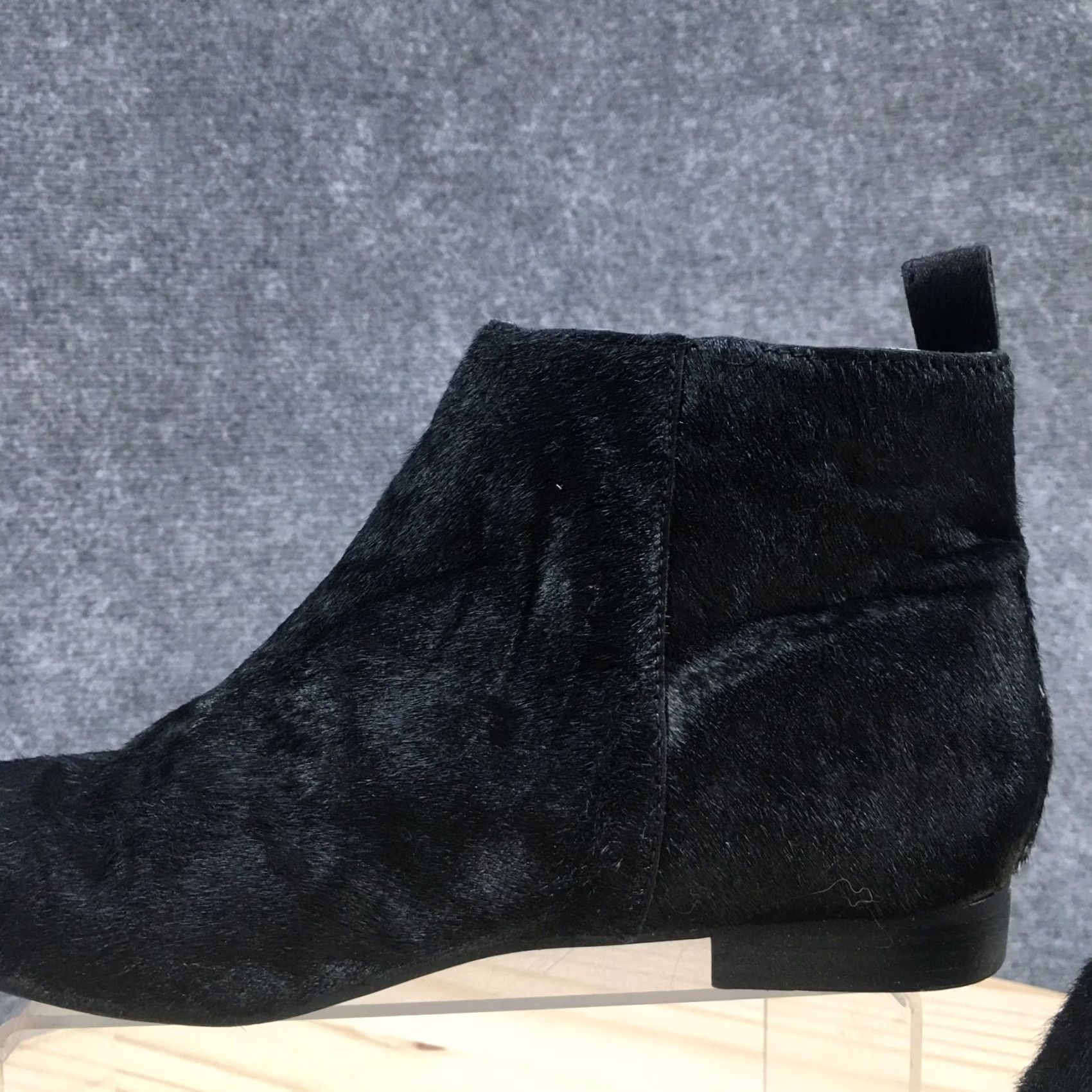 Gap Gap Boots Womens 7 Holiday Black Calf Hair Side Zip Ankle Bootie Low Heels Size US 7 / IT 37 - 3 Thumbnail