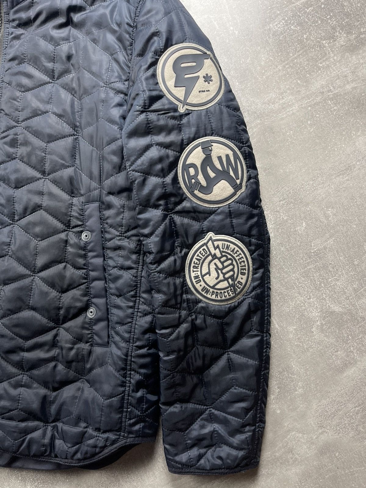 G-Star G Star RAW Quilted Straps Hooded Patches Jacket Padded Size US XL / EU 56 / 4 - 3 Thumbnail