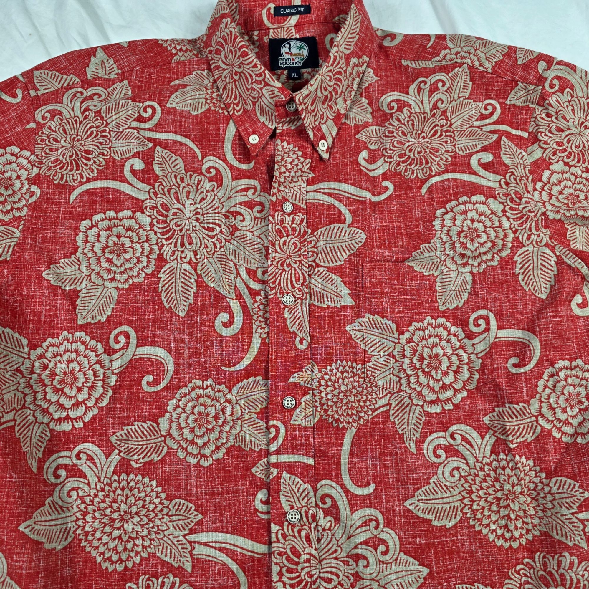 Reyn Spooner Reyn Spooner Kloth Mens Size XL Red Floral Button Front Shir Size US XL / EU 56 / 4 - 3 Thumbnail