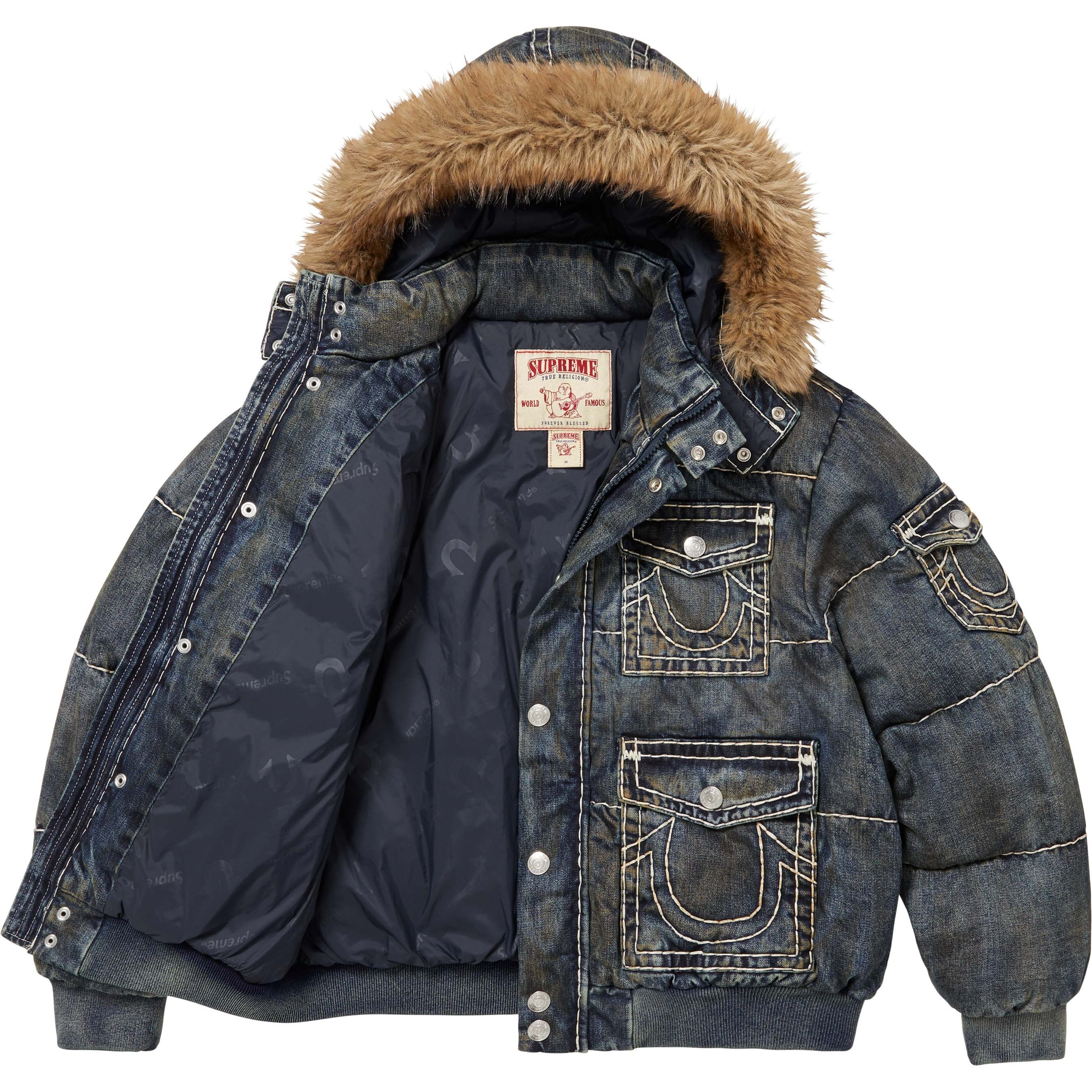 Supreme × True Religion Supreme True Religion Puffer Jacket Size US XL / EU 56 / 4 - 2 Thumbnail