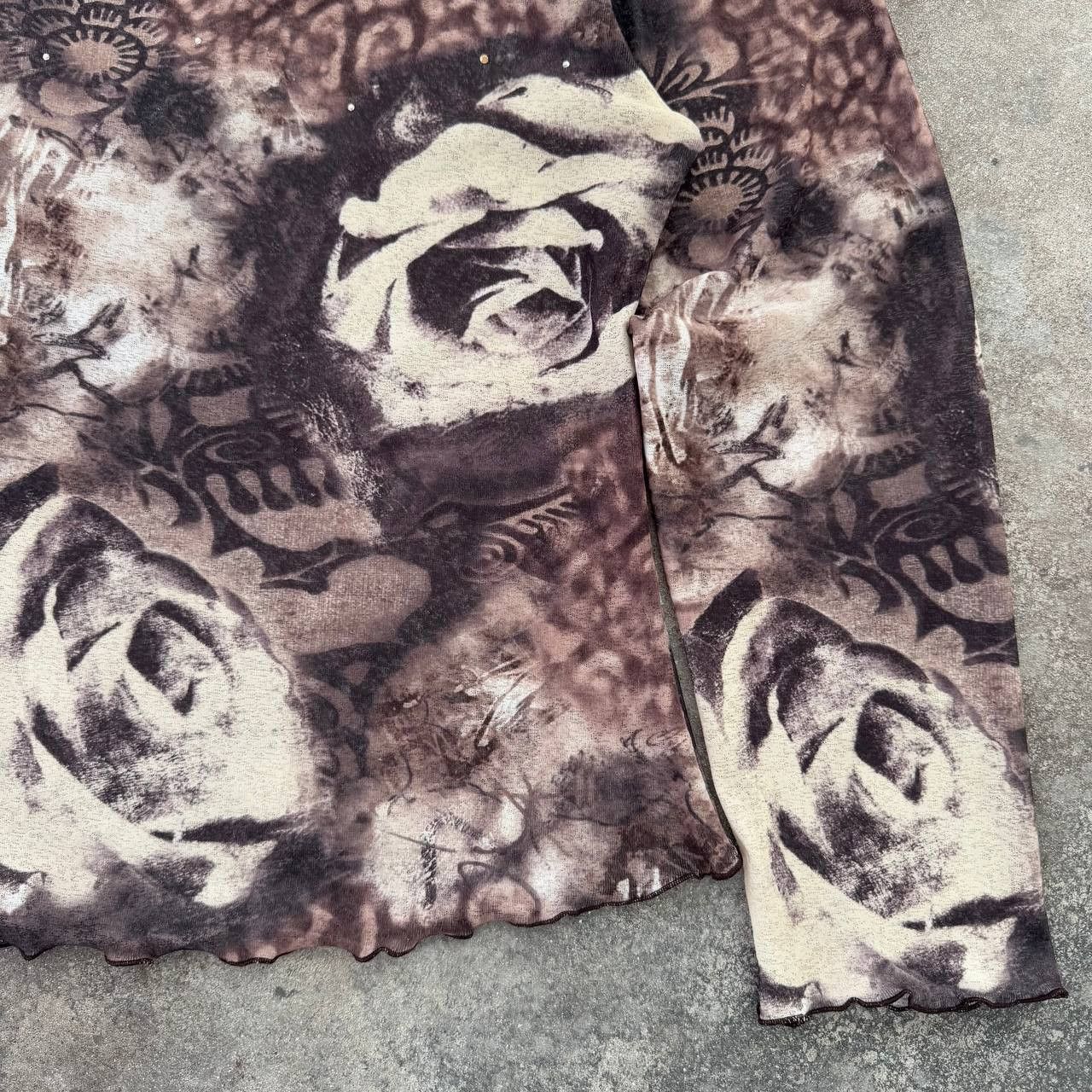 Hysteric Glamour Vintage Gothic Floral Long Sleeve (Jean Paul Gaultier Style) Size M / US 6-8 / IT 42-44 - 8 Thumbnail