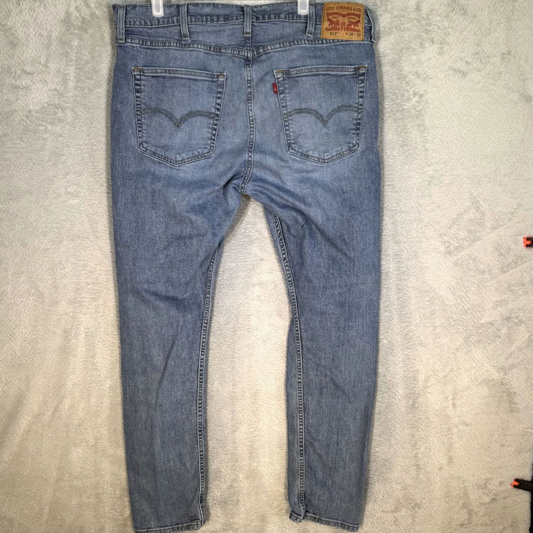 Levi's VINTAGE Levis 512 Slim Tapered Jeans Mens 38x32 Blue Denim Mid Rise Zip Fly Size US 38 / EU 54 - 3 Thumbnail