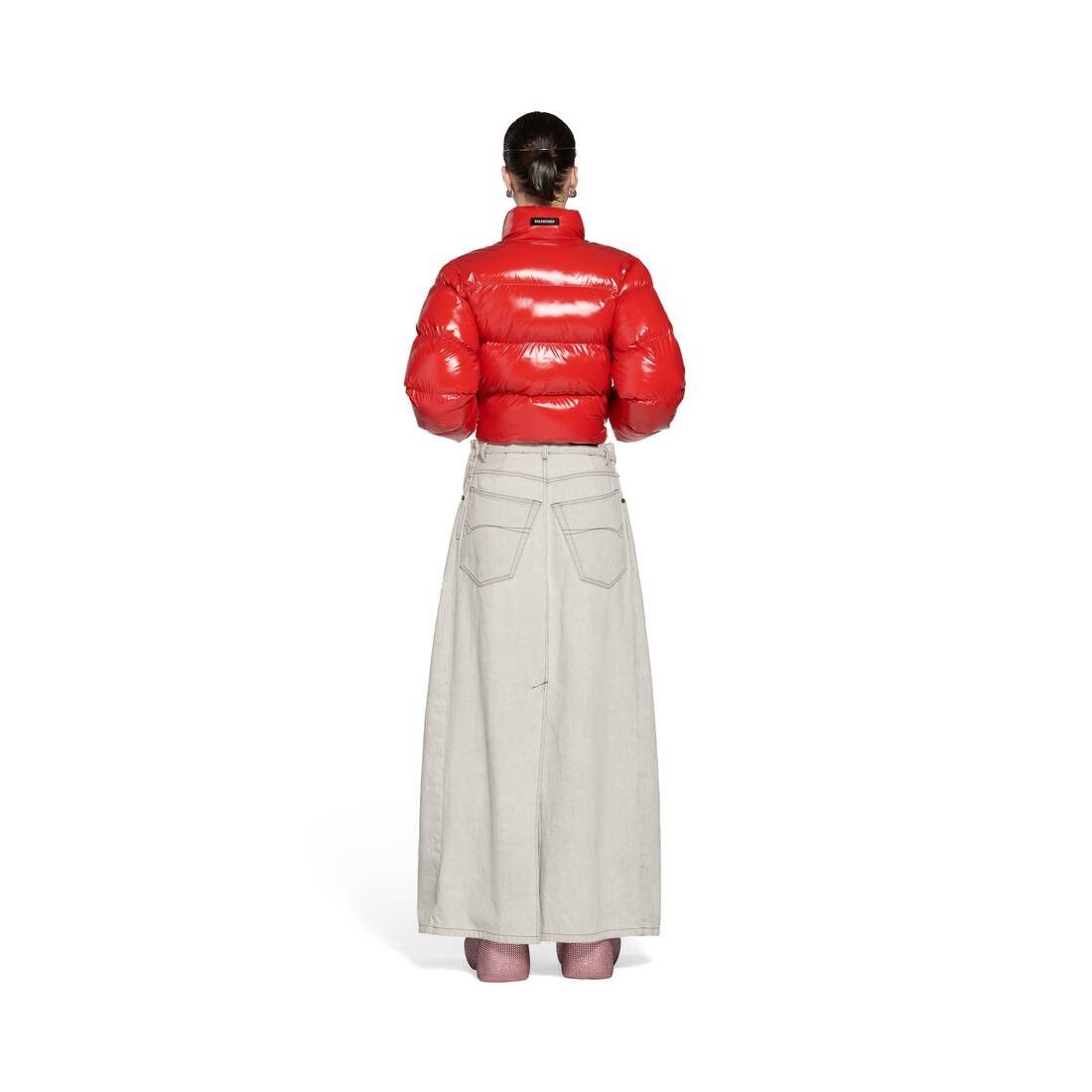 Balenciaga oc11z0125 Shrunk Puffer Jacket in Red Size S / US 4 / IT 40 - 4 Thumbnail