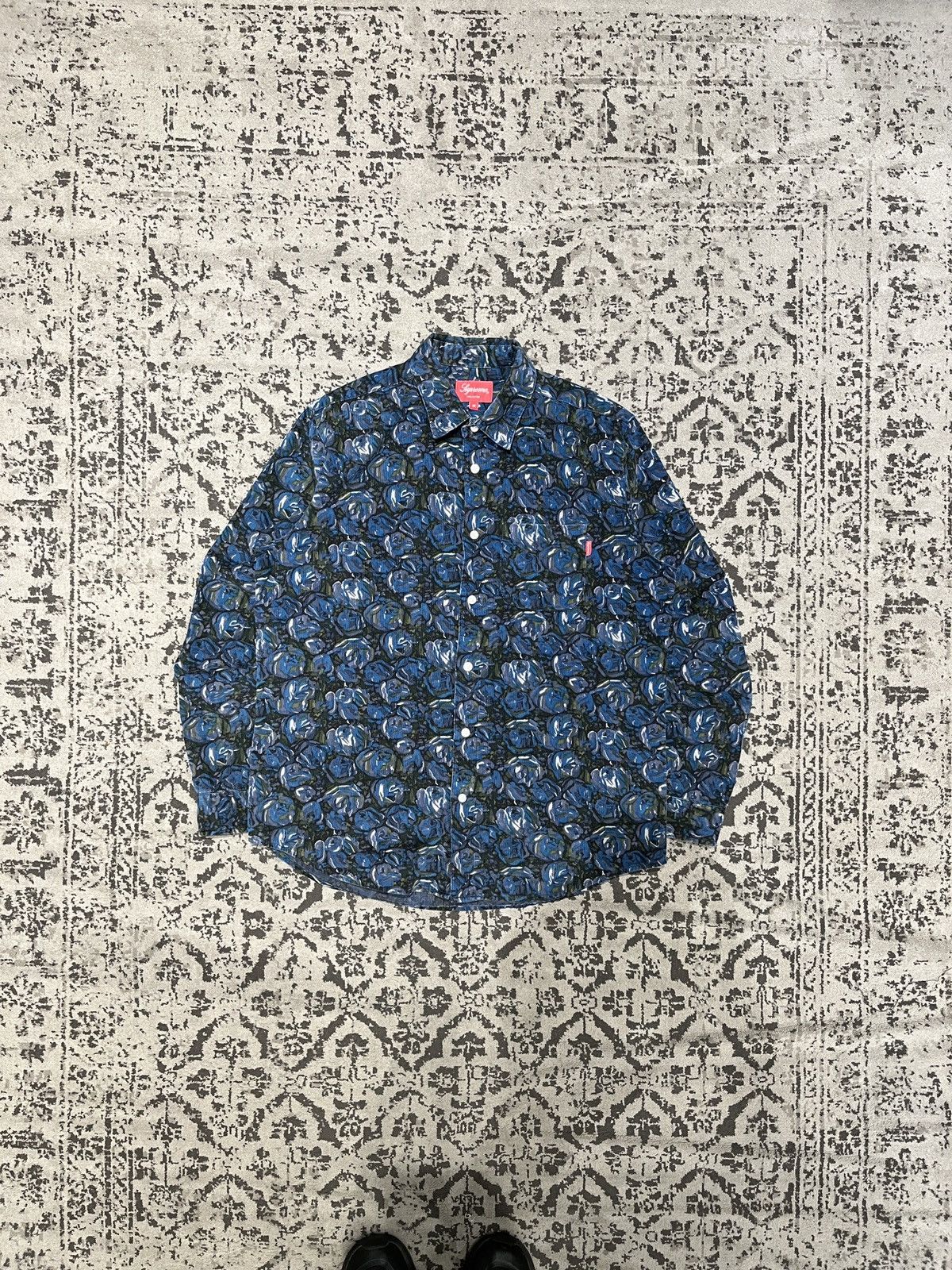 Supreme FW18 Supreme Roses Corduroy L/S Button Up Shirt Size US M / EU 48-50 / 2 - 1 Thumbnail