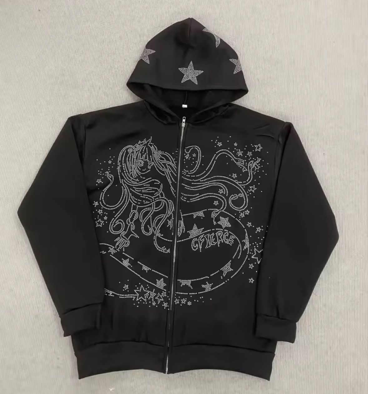 Other High Street Retro Punk Rhinestone Snake Design Hoodie Size US L / EU 52-54 / 3 - 1 Thumbnail