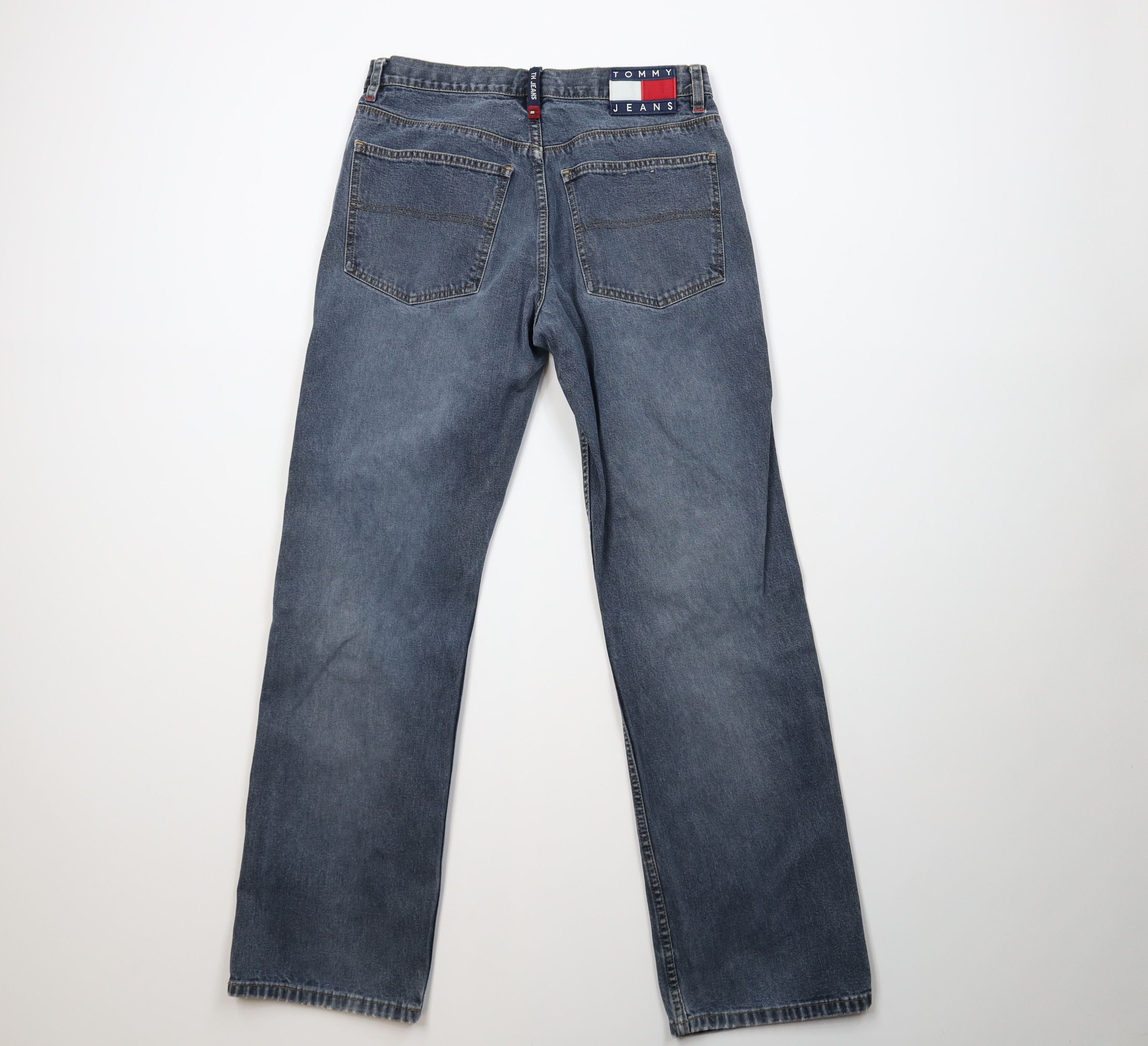 Tommy Hilfiger Vintage 90s Tommy Hilfiger Straight Leg Denim Jeans Blue Size US 31 - 9 Thumbnail