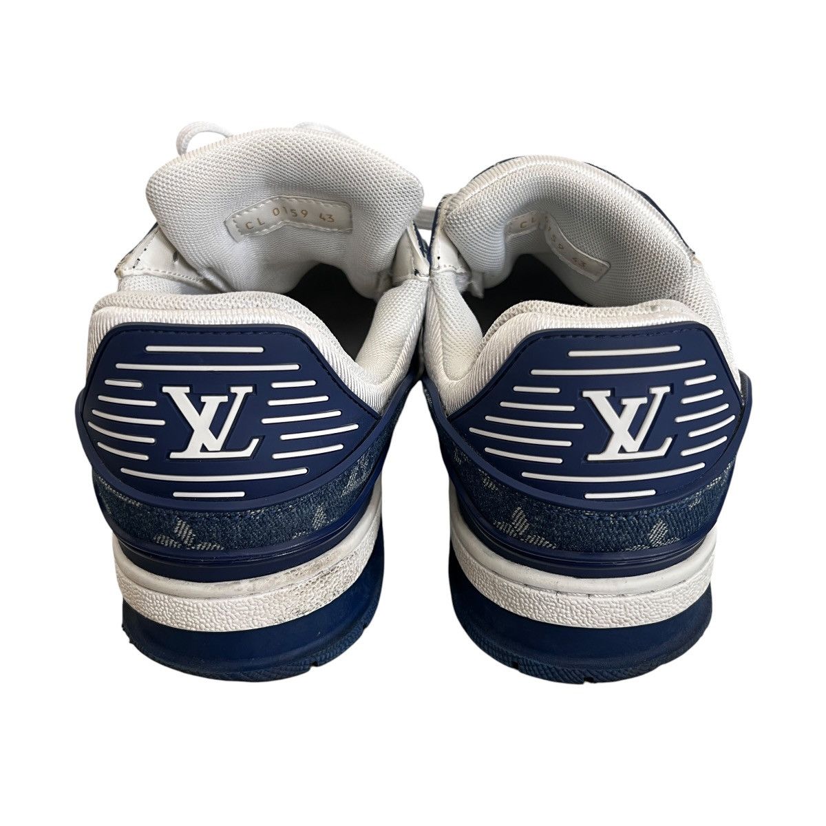 Louis Vuitton LOUIS VUITTON Monogram Denim LV Trainer Sneakers 43 Size US 10 / EU 43 - 4 Thumbnail