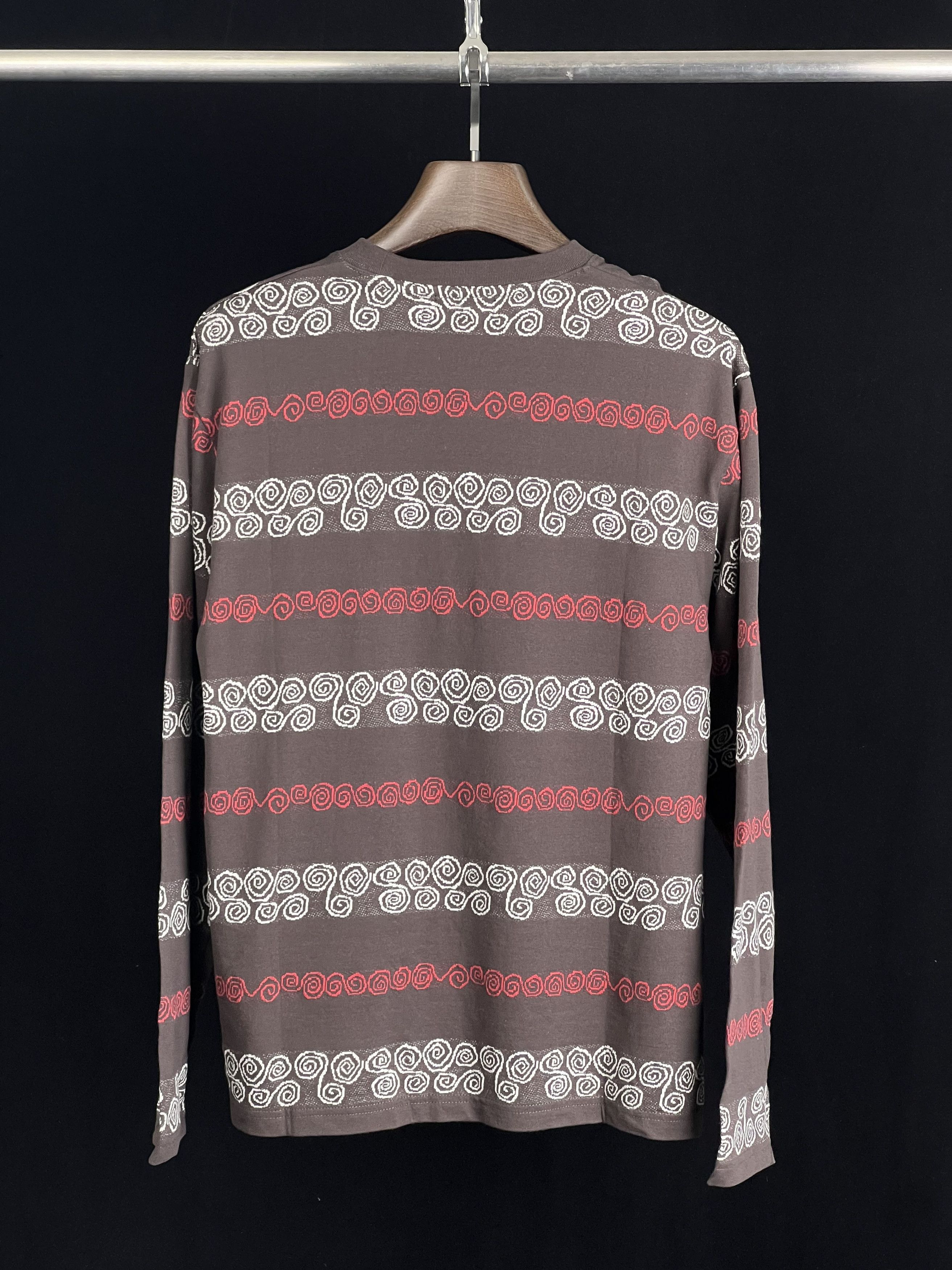 Stussy Brand New Swirl Stripe LS Crew Brown (FW21) M Size US M / EU 48-50 / 2 - 7 Thumbnail