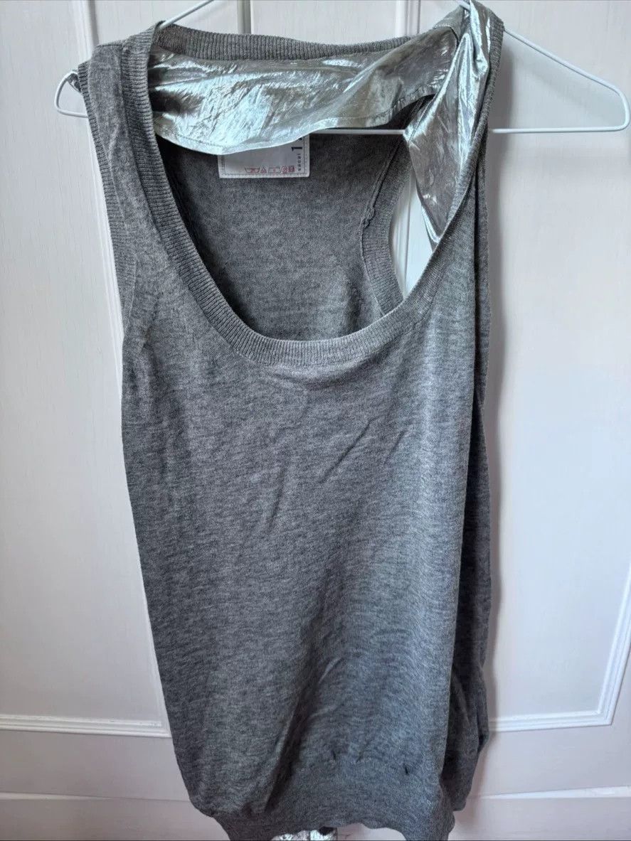 Sacai gray wool cotton blend tank top Size M / US 6-8 / IT 42-44 - 1 Thumbnail