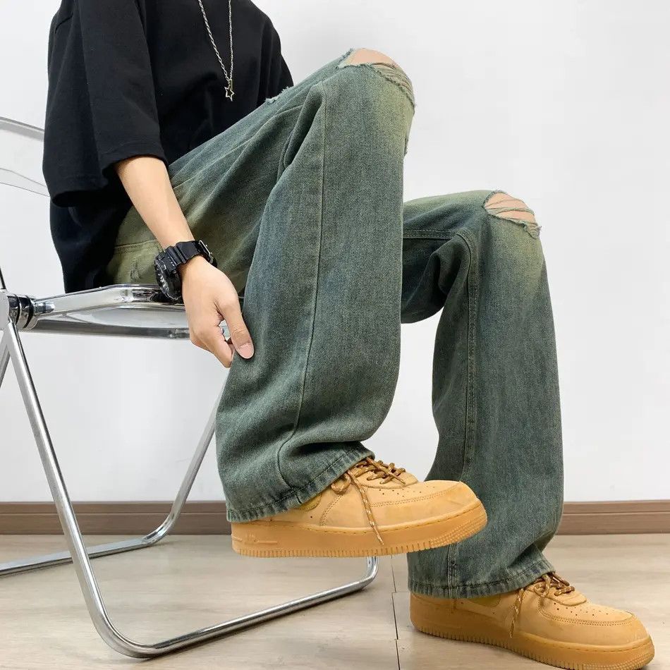 Japanese Brand Retro straight leg slightly flared jeans Size US 30 / EU 46 - 3 Thumbnail