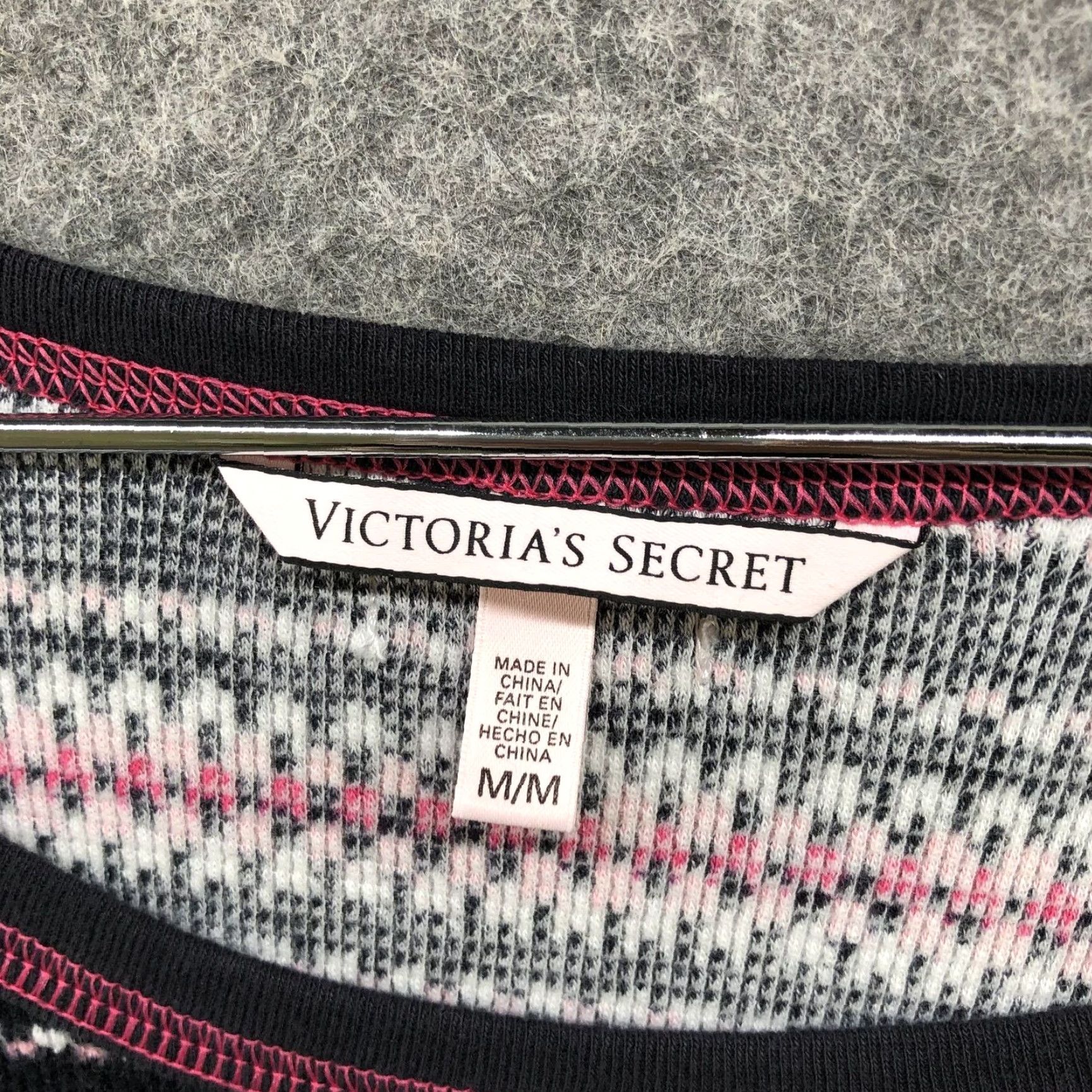 Victoria's Secret Victoria's Secret Fair Isle Thermal Long Sleeve Shirt Womens M Multicolor Size M / US 6-8 / IT 42-44 - 5 Thumbnail