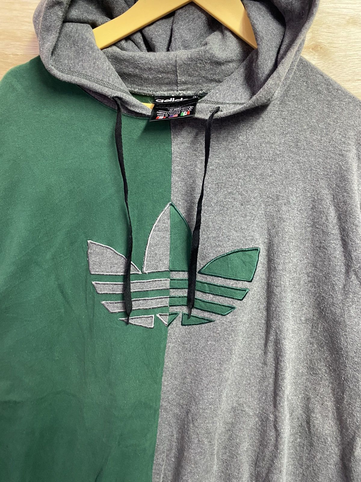 Adidas Vintage Adidas big logo hoodie Size US XXL / EU 58 / 5 - 2 Thumbnail