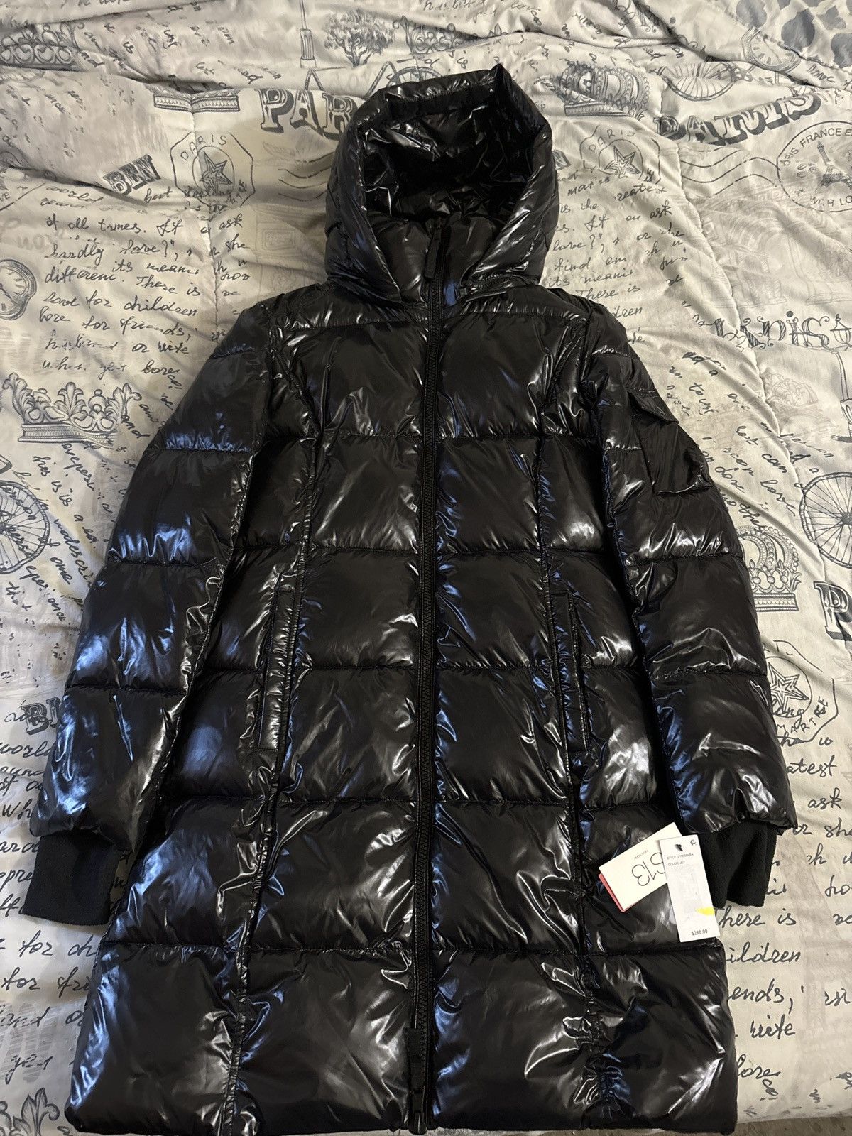 Other S13 Women’s Gloss Mulberry Puffer Coat, JET Size M / US 6-8 / IT 42-44 - 1 Thumbnail