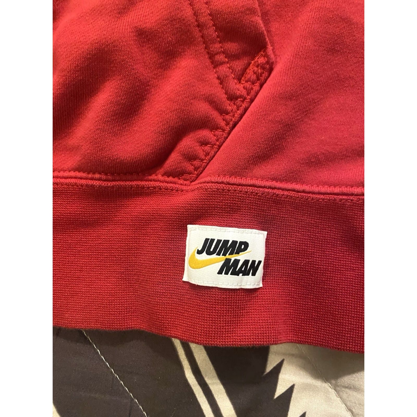 Jordan Brand Nike Air Jordan Pocketed Crewneck Pullover Sweatshirt Red Men’s M Embroidered Jump Man Crew Neck Long Sleeve Pullover Sports Basketball Size US M / EU 48-50 / 2 - 5 Thumbnail