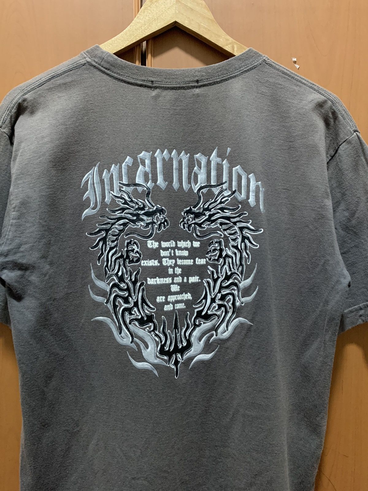 If Six Was Nine Japanese Brand Incarnation Poem Cyber Gothic Punk Faded Tee Size US M / EU 48-50 / 2 - 6 Thumbnail