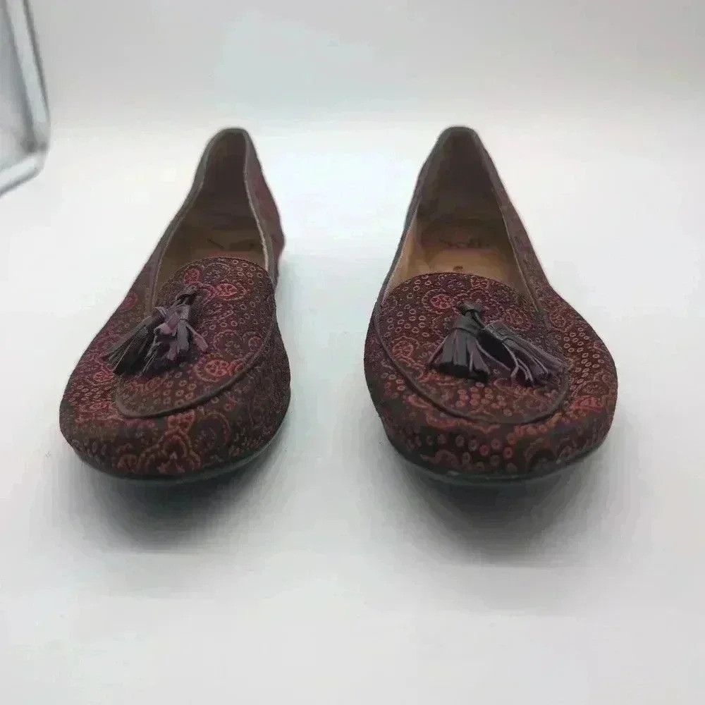 Soft Surroundings Sofft Italian Style leather lined Slippers abstract red Size US 7.5 / IT 37.5 - 2 Thumbnail