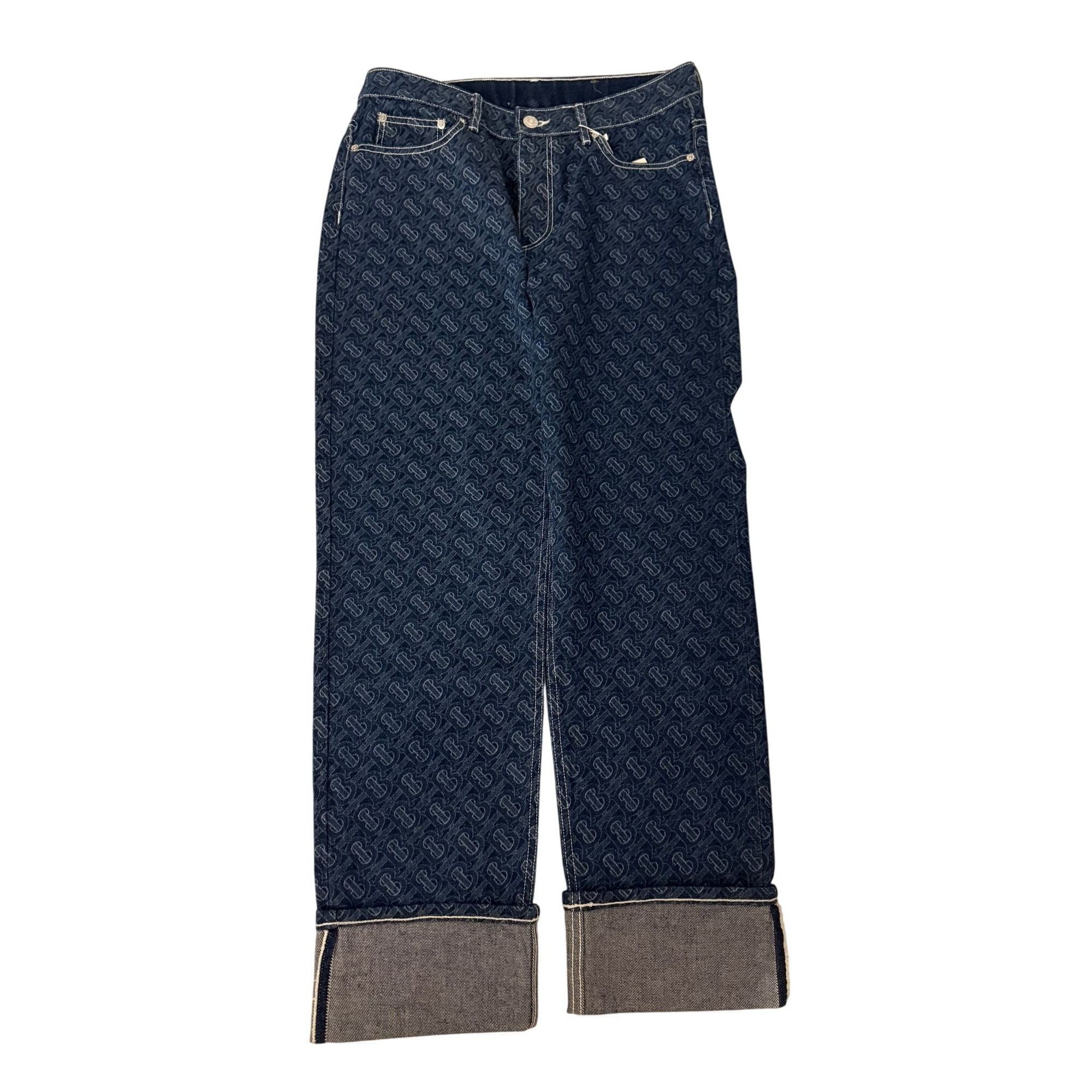 Burberry Burberry London England Monogram Denim Jeans With Cuffed Hem Size 29" - 1 Thumbnail