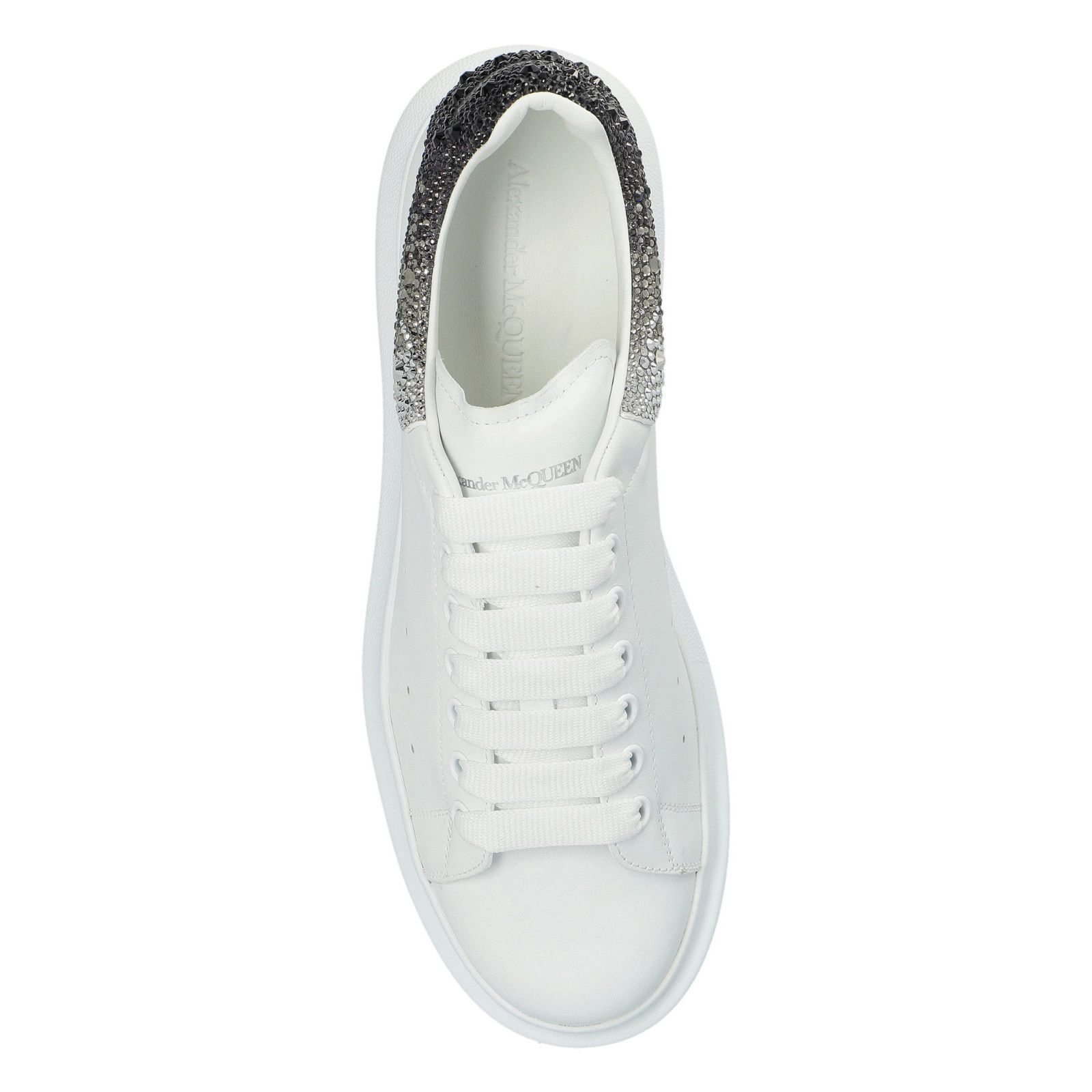 Alexander McQueen ALEXANDER MCQUEEN Oversized $990 Men's White/Gray Crystal Sn Size US 10 / EU 43 - 4 Thumbnail