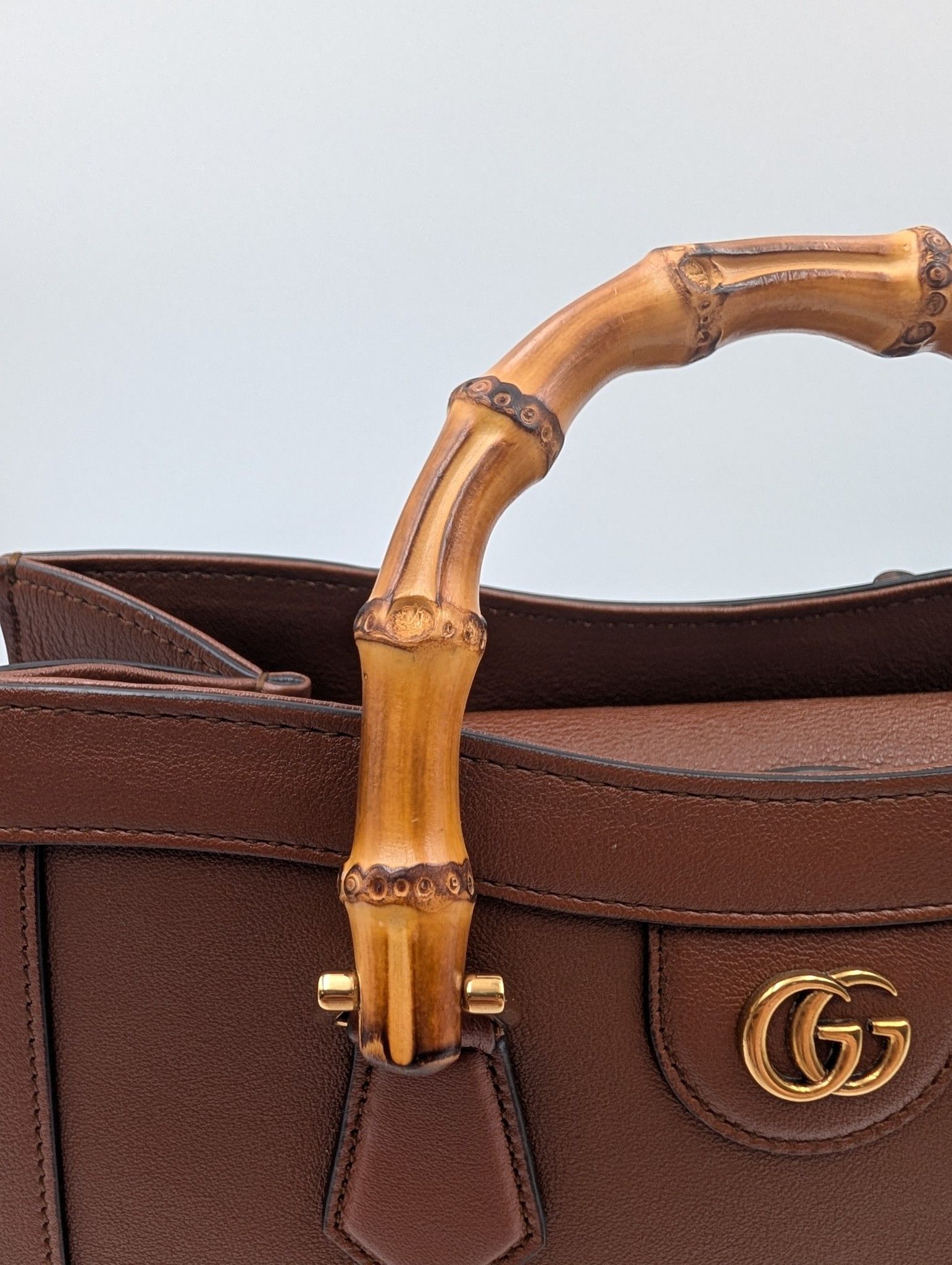 Gucci Brown Diana Tote Bag With Bamboo Handle Size ONE SIZE - 12 Thumbnail