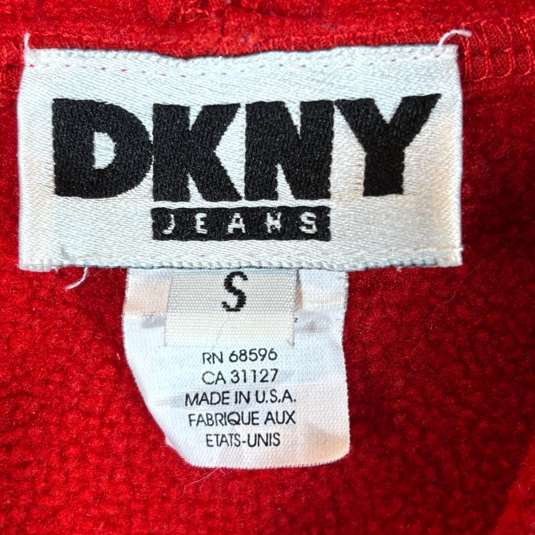 Vintage VINTAGE DKNY Hooded Vest Womens S Red Made In USA Full Zip Sleeveless 90s Y2K Size S / US 4 / IT 40 - 4 Thumbnail