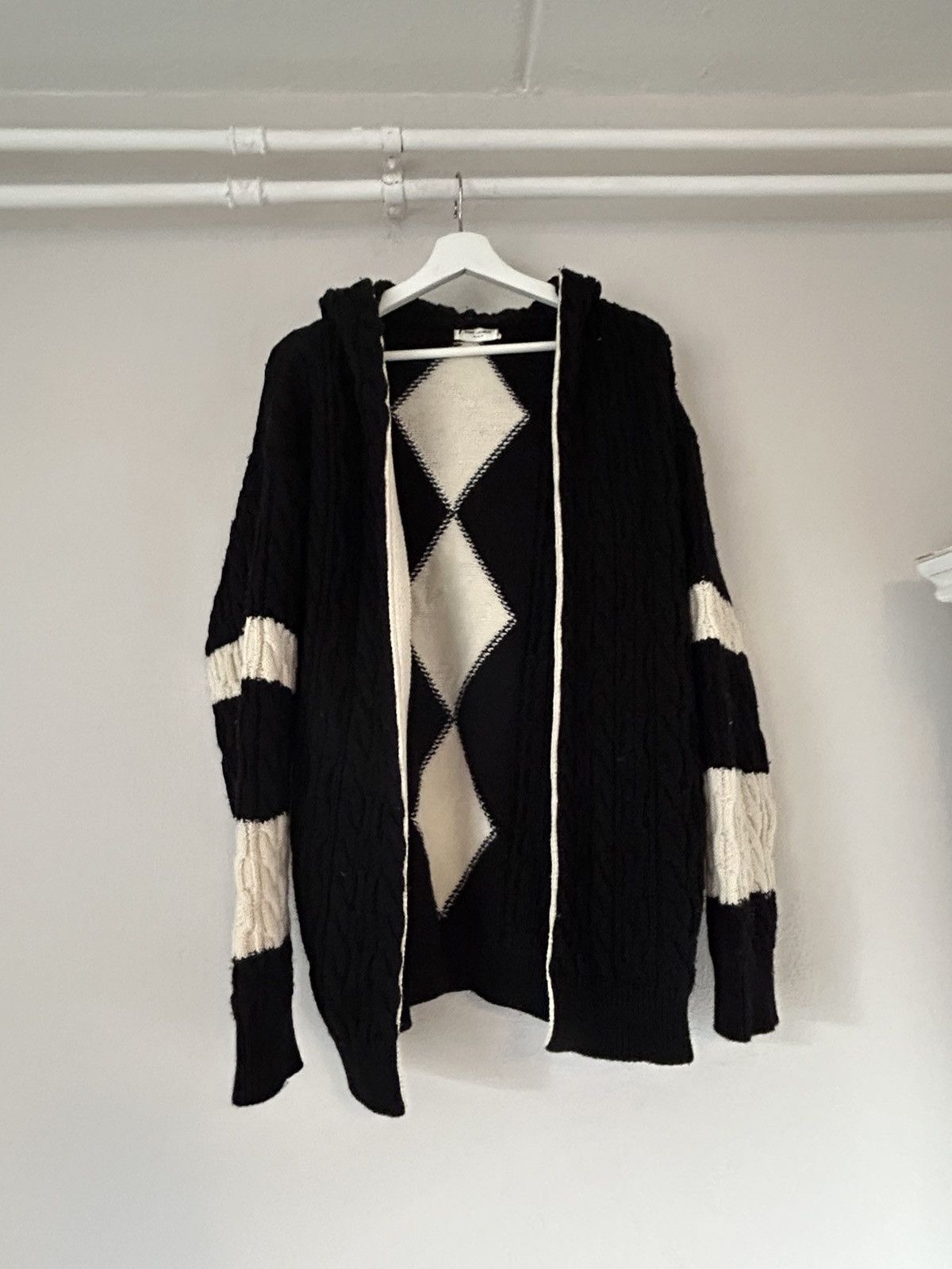 Saint Laurent Paris Baja Cable Knit Hooded Cardigan Size US L / EU 52-54 / 3 - 8 Thumbnail