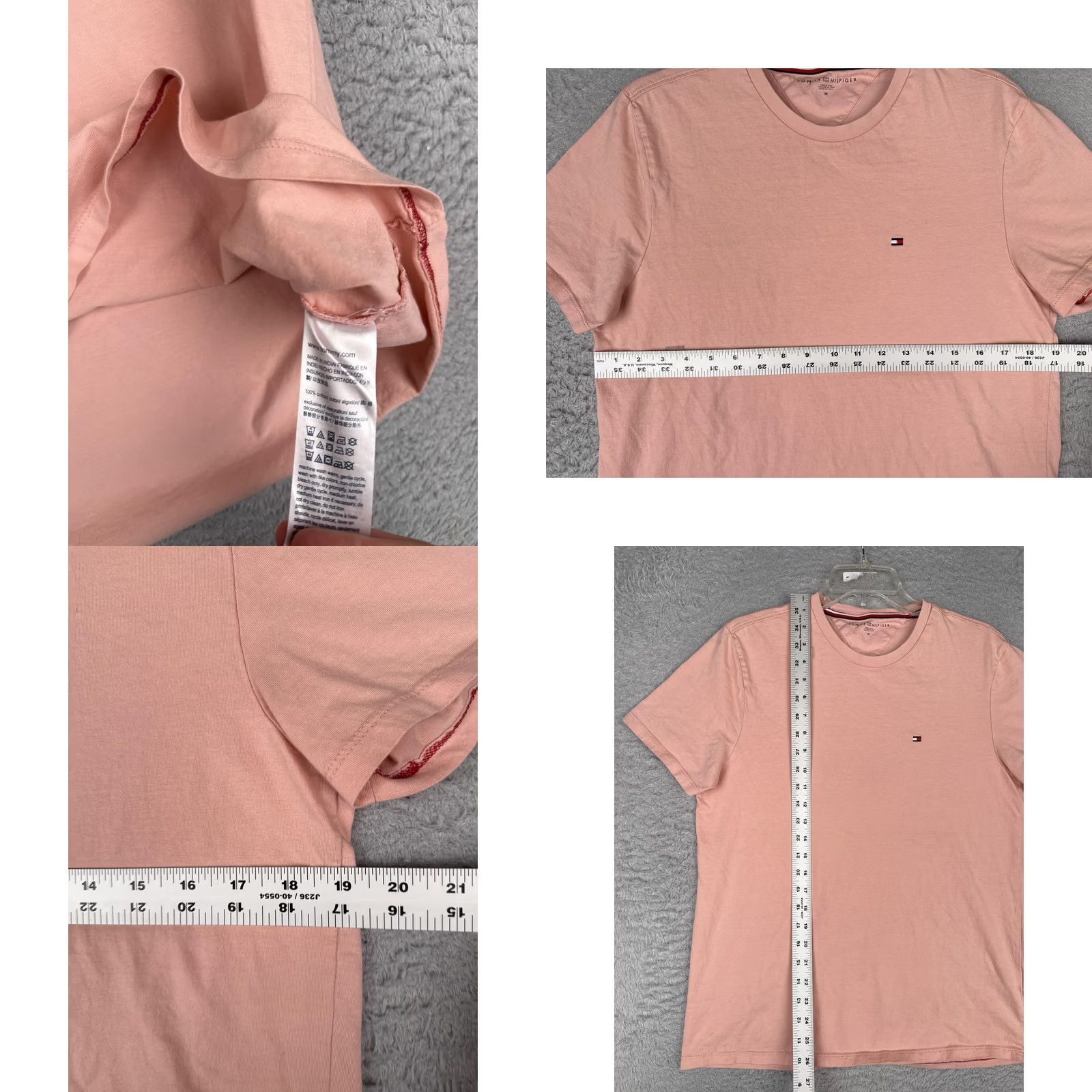 Tommy Hilfiger Tommy Hilfiger Shirt Mens Medium Pink Crew Neck Short Sleeve Logo Tagless Cotton Size US M / EU 48-50 / 2 - 8 Thumbnail