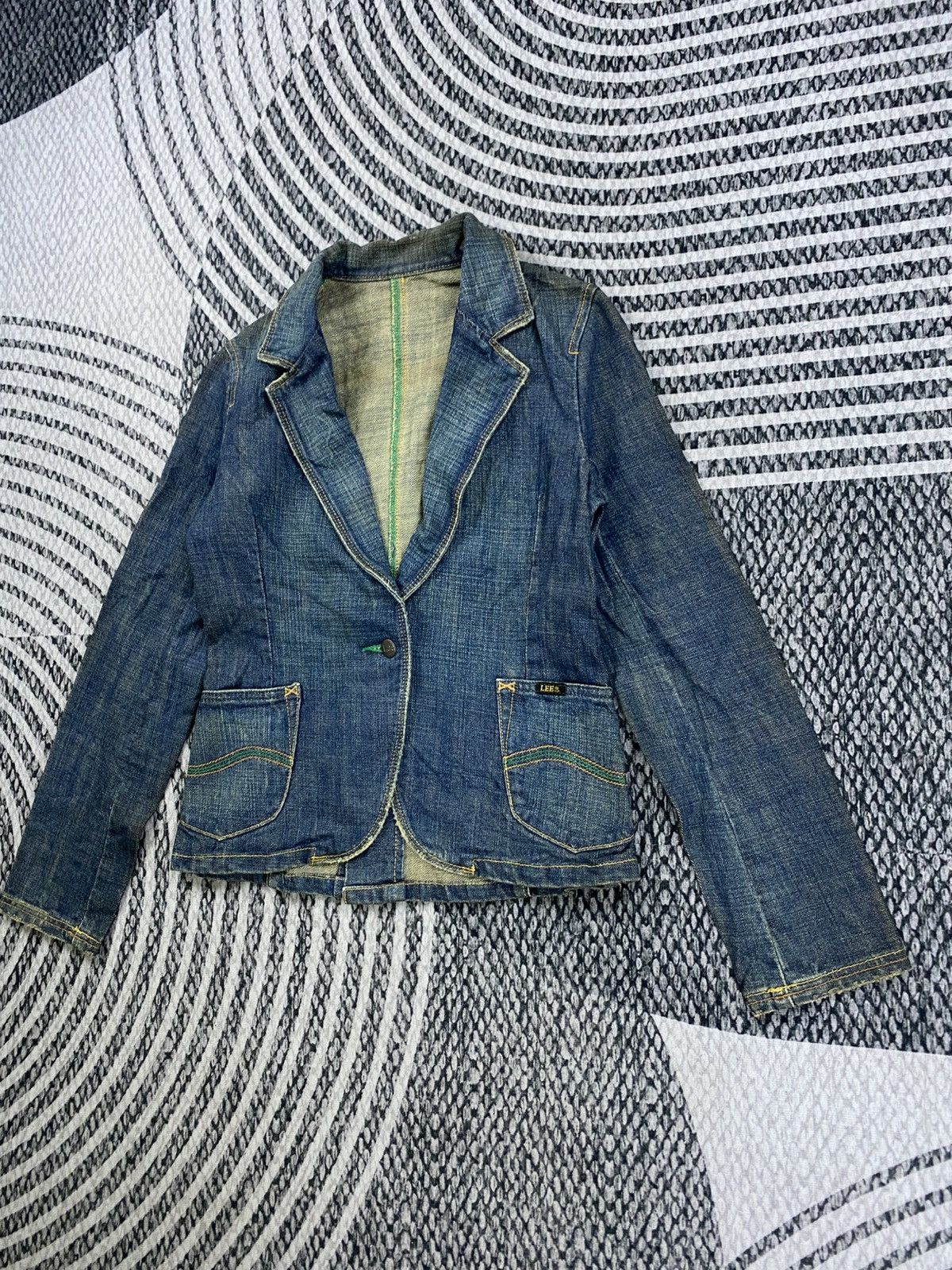 Lee Vintage LEE Single Button Blazer Style Denim Jacket Size US XS / EU 42 / 0 - 4 Thumbnail