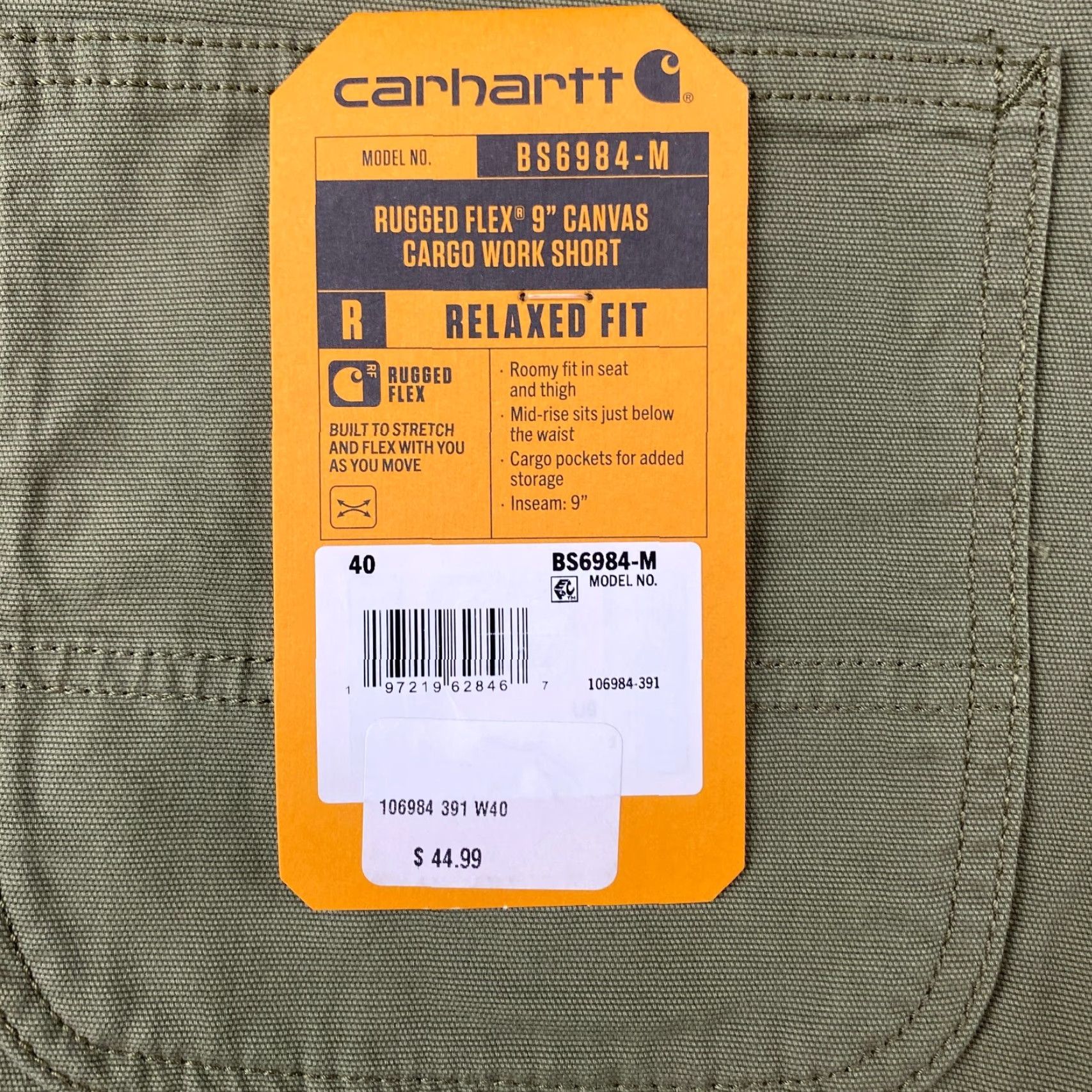 Carhartt Carhartt Rugged Flex Cargo Work Shorts Mens 40 Green Relaxed Fit Canvas 9" NWT Size US 40 / EU 56 - 6 Thumbnail