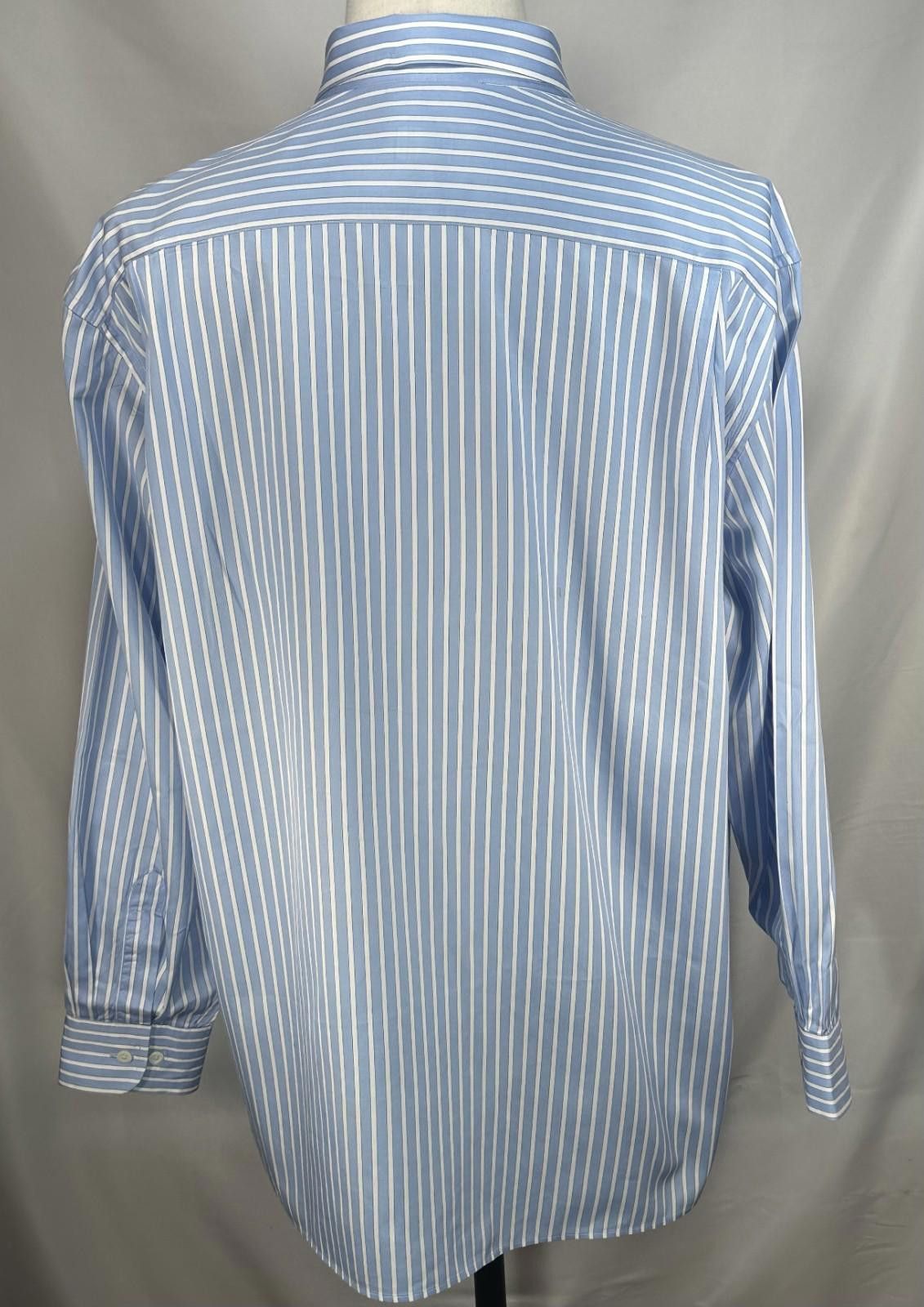 Other Solemare Maus Hoffman Cotton Striped Oxford Blue Mens 3XL Size US XXL / EU 58 / 5 - 2 Thumbnail